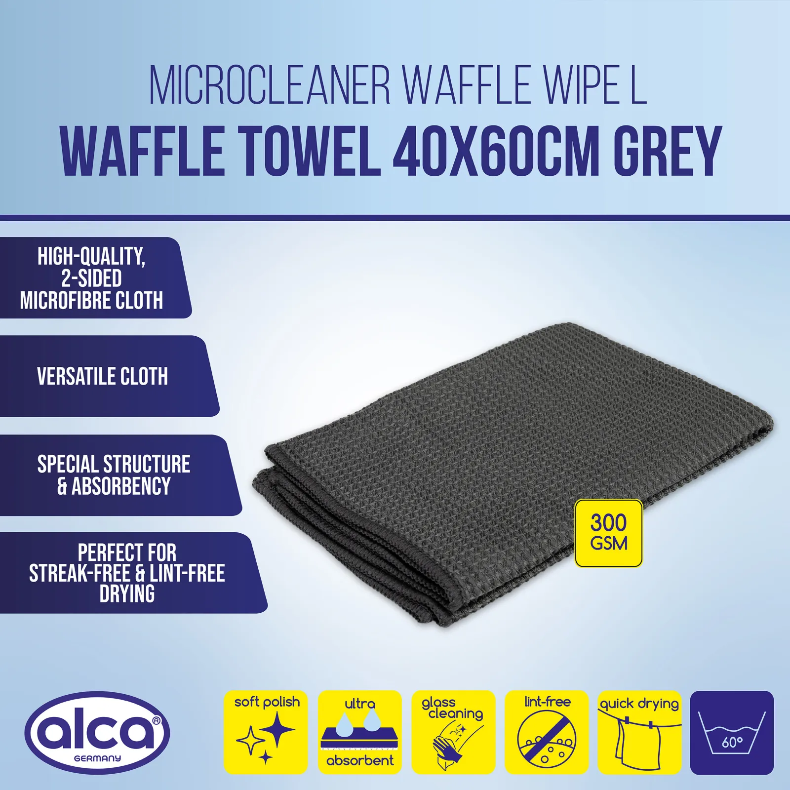 alca® MicroCleaner Waffle Wipe L