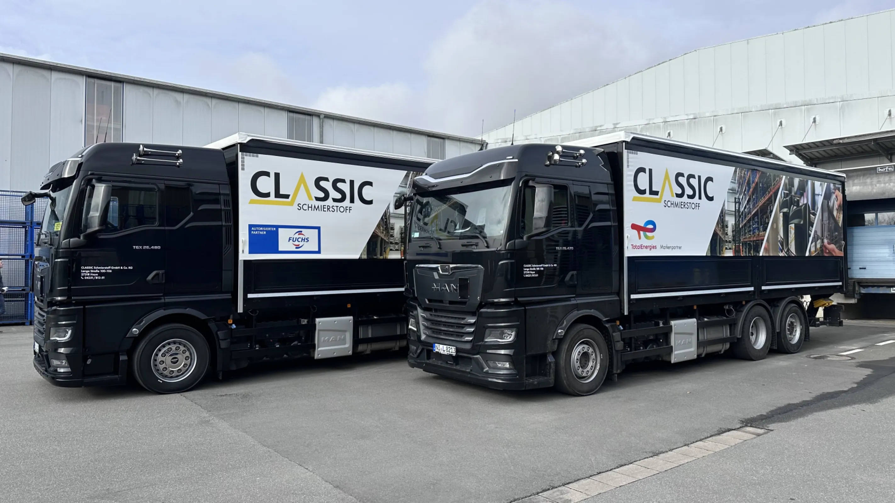 CLASSIC logistics fleet prepared for worldwide distribution of premium lubricants.