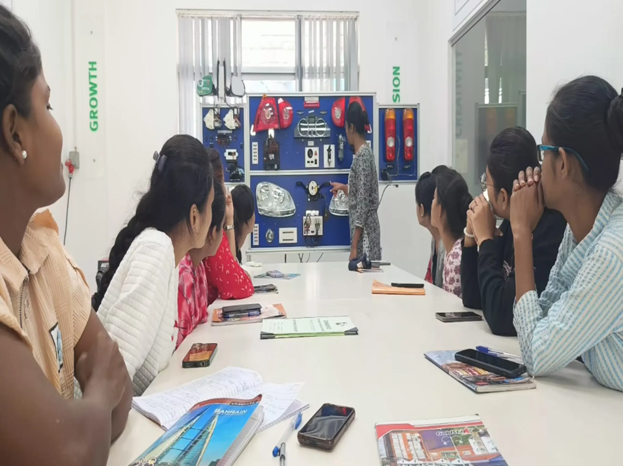 Students in EV training