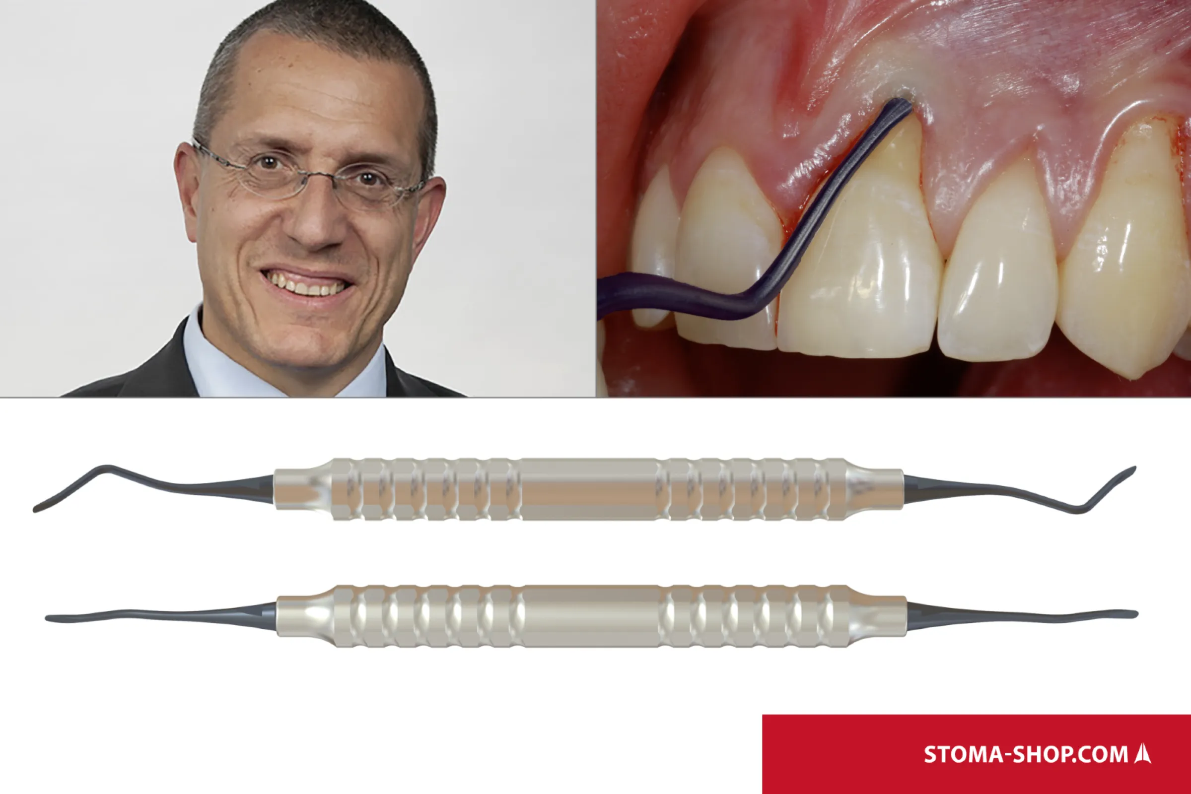 Tunnel instruments dark line acc. to Prof. Dr. Dr. Anton Sculean, M.S.