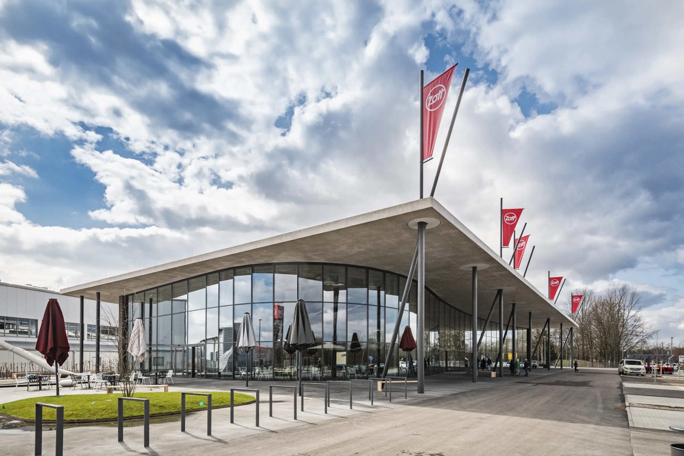 Zott Outlet-Store - exterior view, Asbach-Bäumenheim, Bavaria, Germany