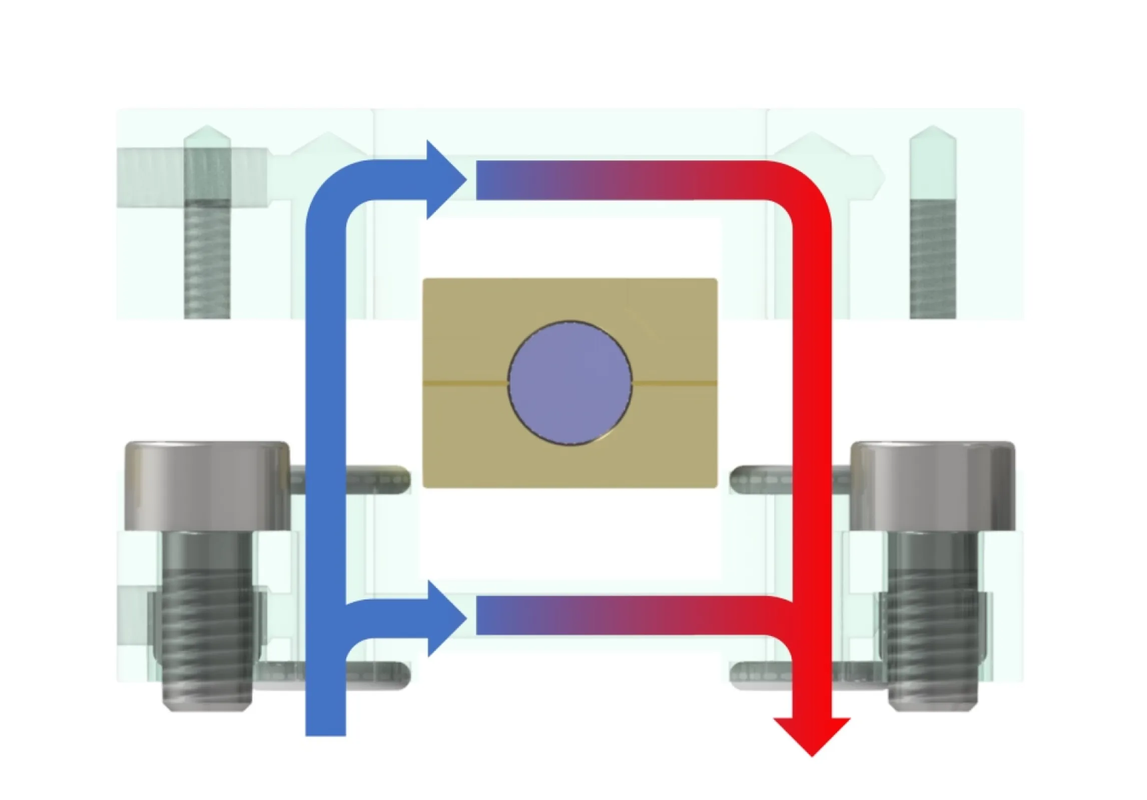 LCP-R (Rod Crystal Package) - waterflow schematic