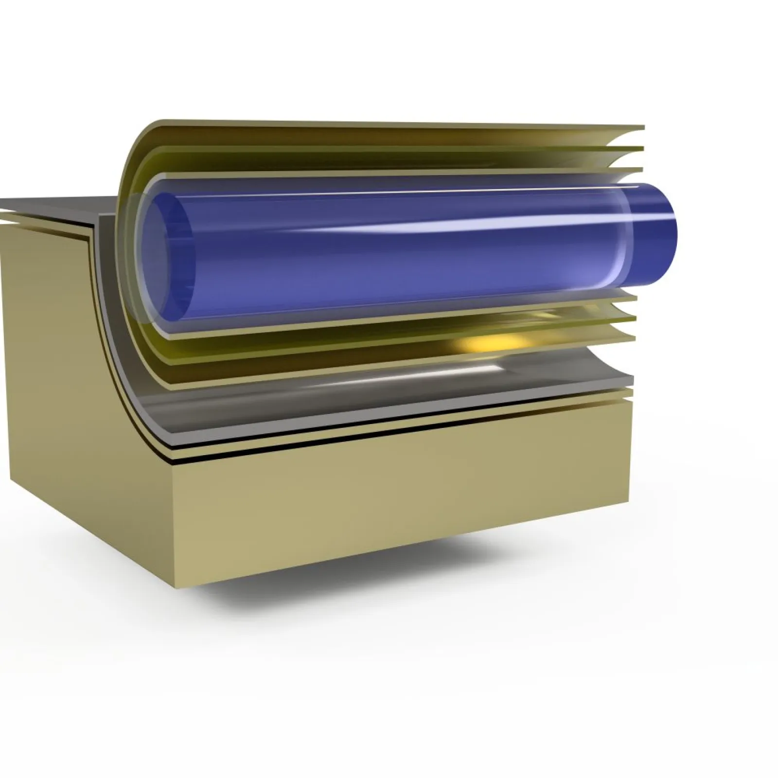Layer schematic of rod crystal solder joint