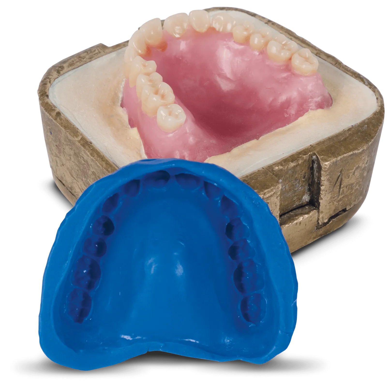 gammasil PERFECT tec touch used an insulating material for wax up of full denture