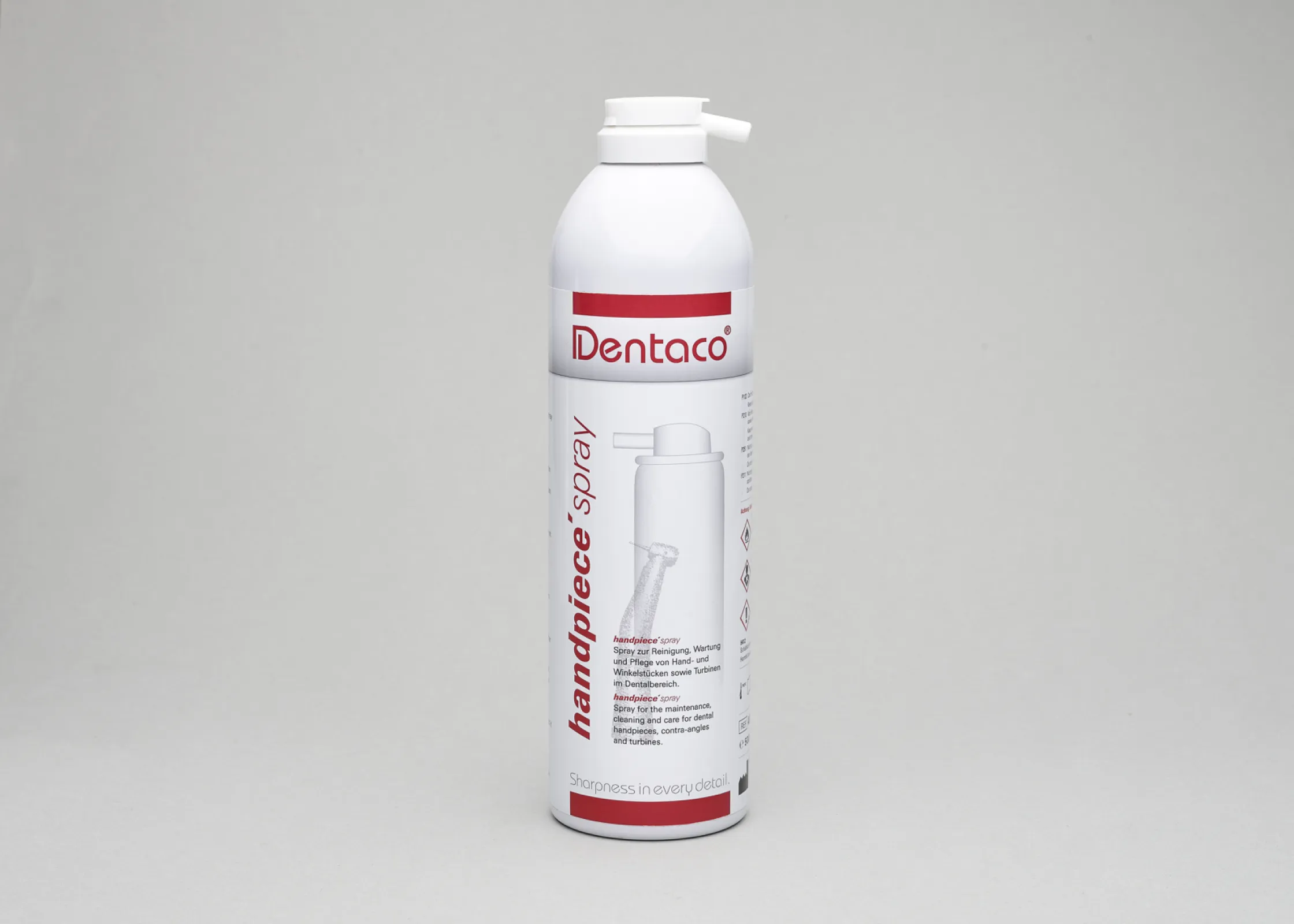 handpiece'spray for lubrication, care and cleaning of handpieces, contra-angles, turbines etc.