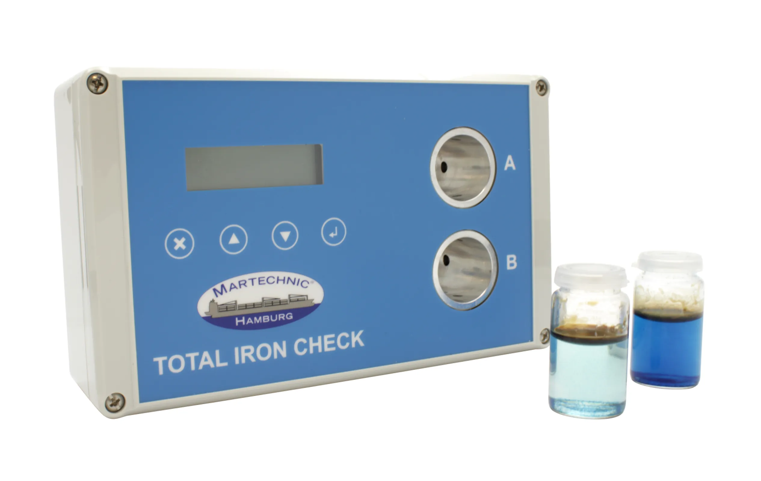 Test Device “TOTAL IRON CHECK” for Chemical Determination of Total, Corroded and Abrasive Iron Content in Cylinder Drain Oil (CDO) (Patent Number: 2982974)