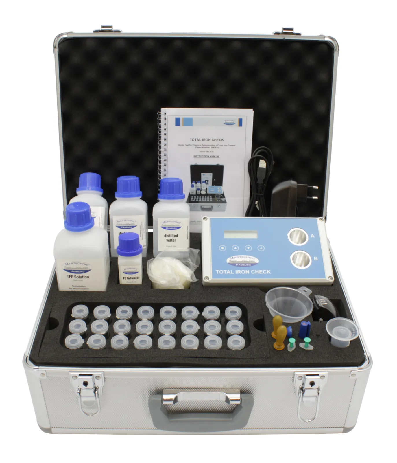 Test Kit “TOTAL IRON CHECK” incl. Reagents and Accessories
