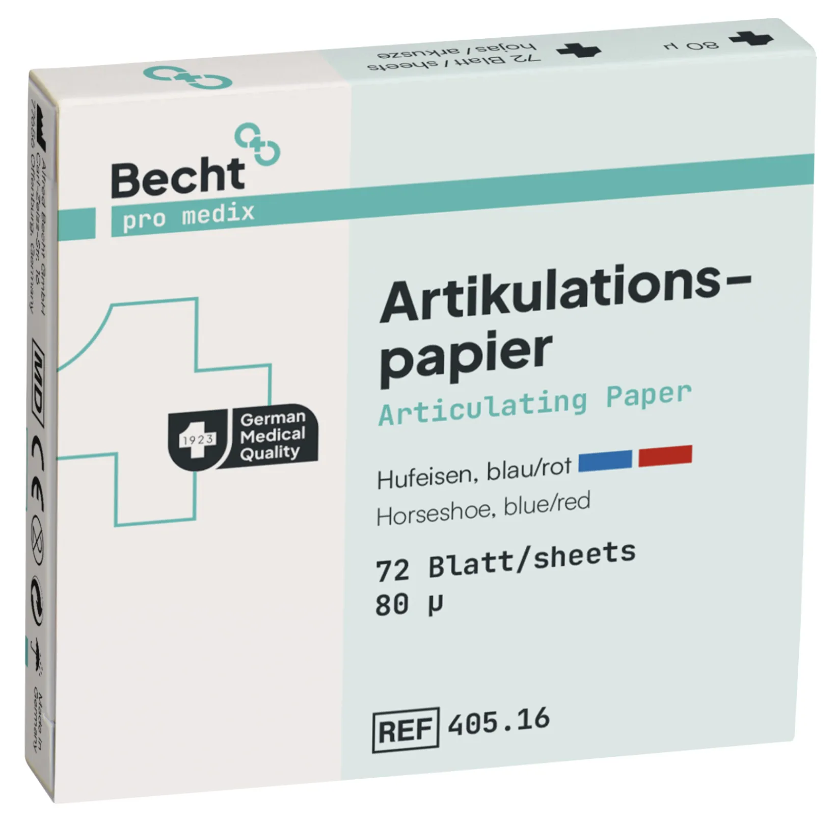 Articulating Paper, 80 µ, 72 sheets, blue/red, REF 405.16