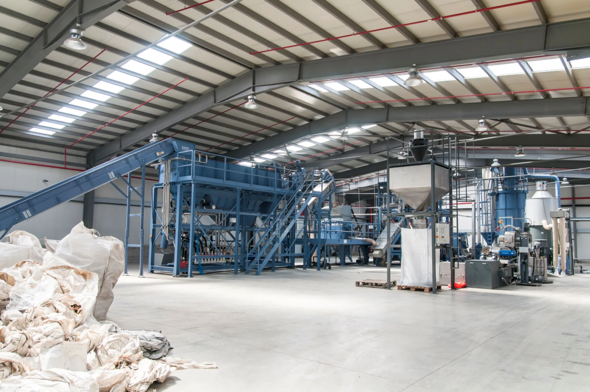 Plants for used, mixed and contaminated plastics.