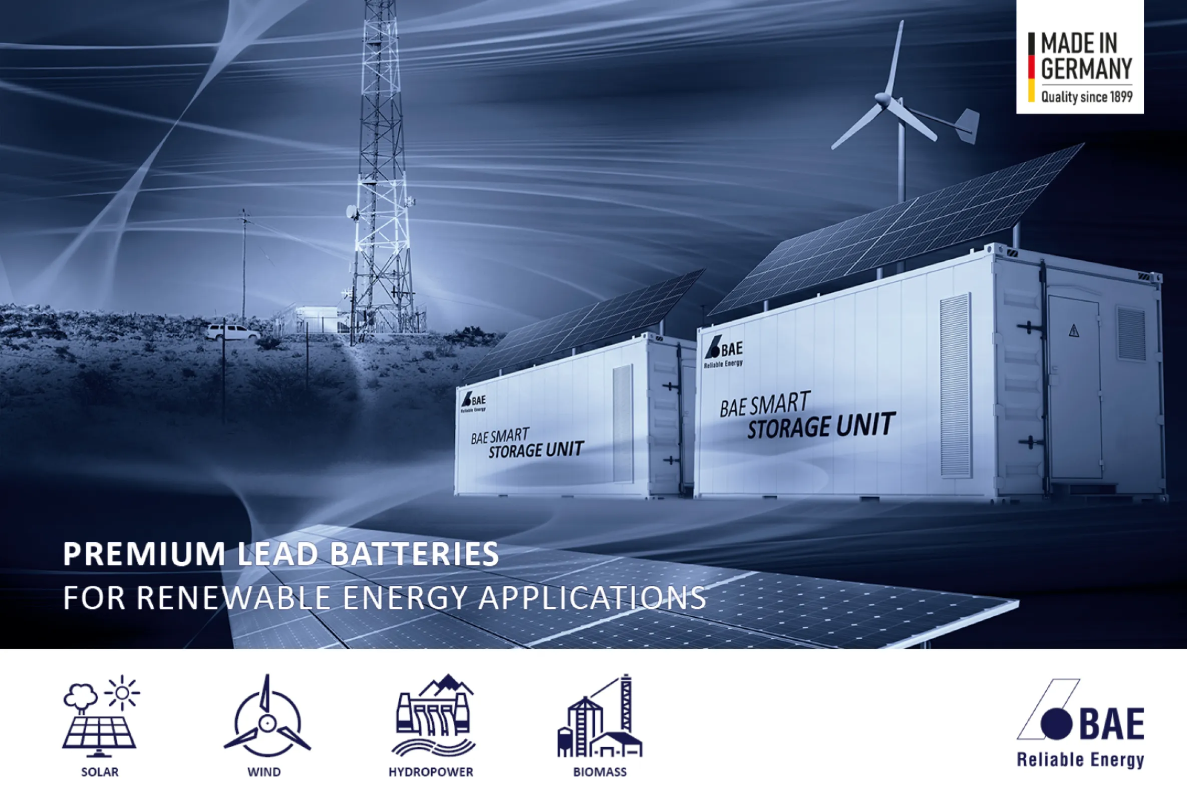 BAE SECURA SOLAR- PREMIUM LEAD BATTERIES
FOR RENEWABLE ENERGY APPLICATIONS