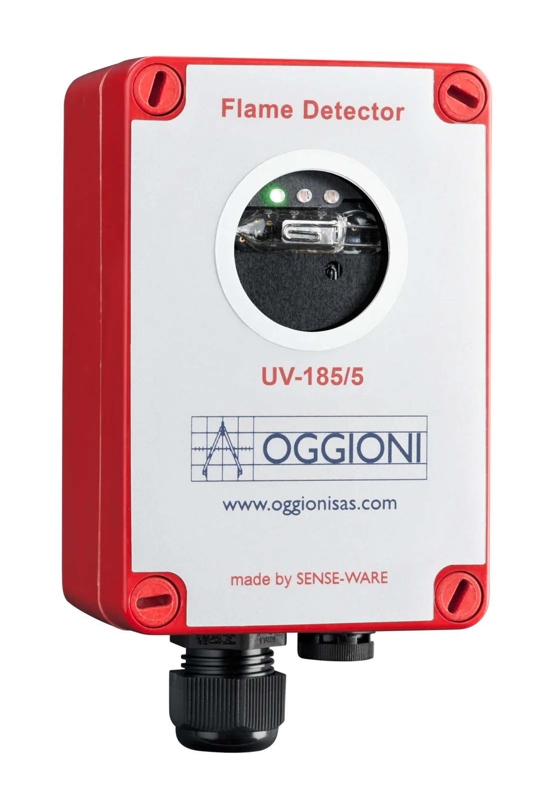 UV Flame detector EN54-10 ATEX cat. 3 for zone 2/22, FM Class 3260, -40°C a +70°C - IP65