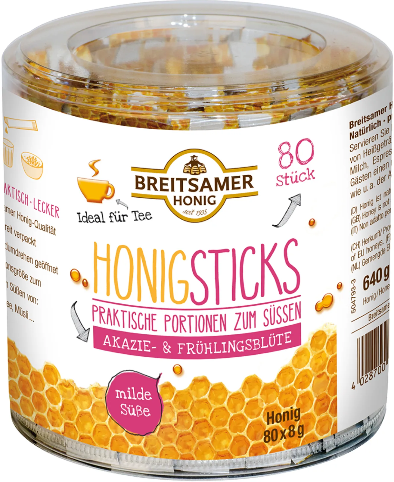 Breitsamer Honigsticks 80x8g