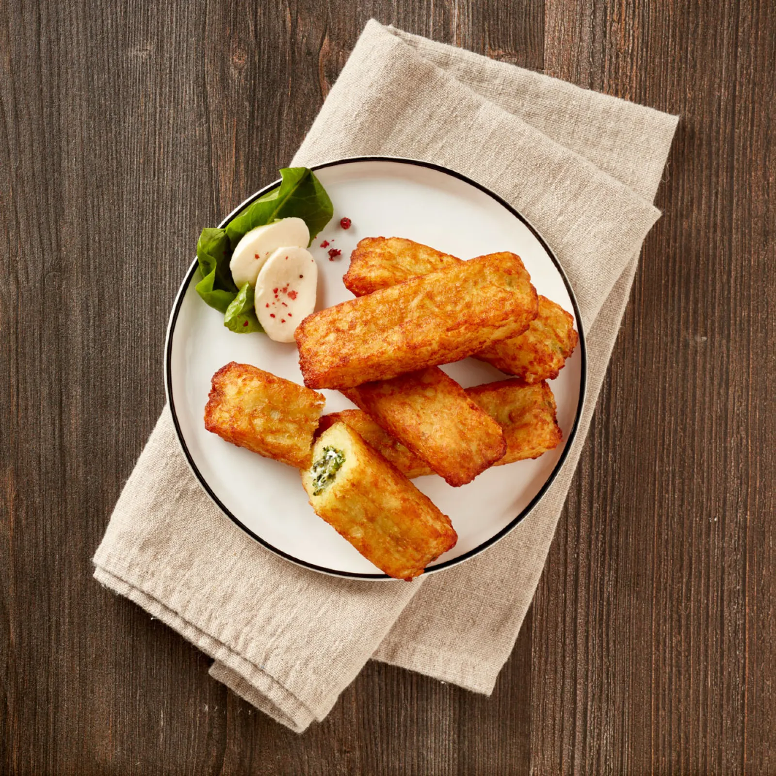 Potato Pockets with spinach & mozzarella