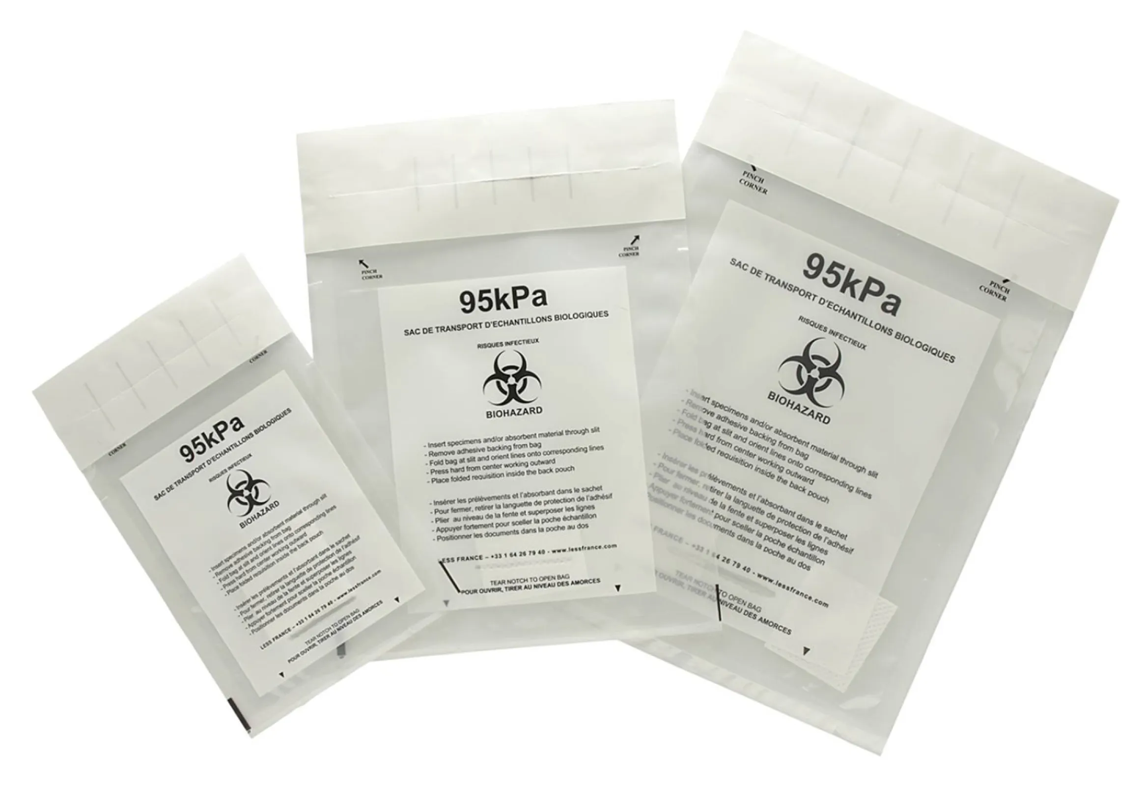 DEBAMED® Speci-Bag 95kPa: Leakproof sample bag with additional document pouch for forms