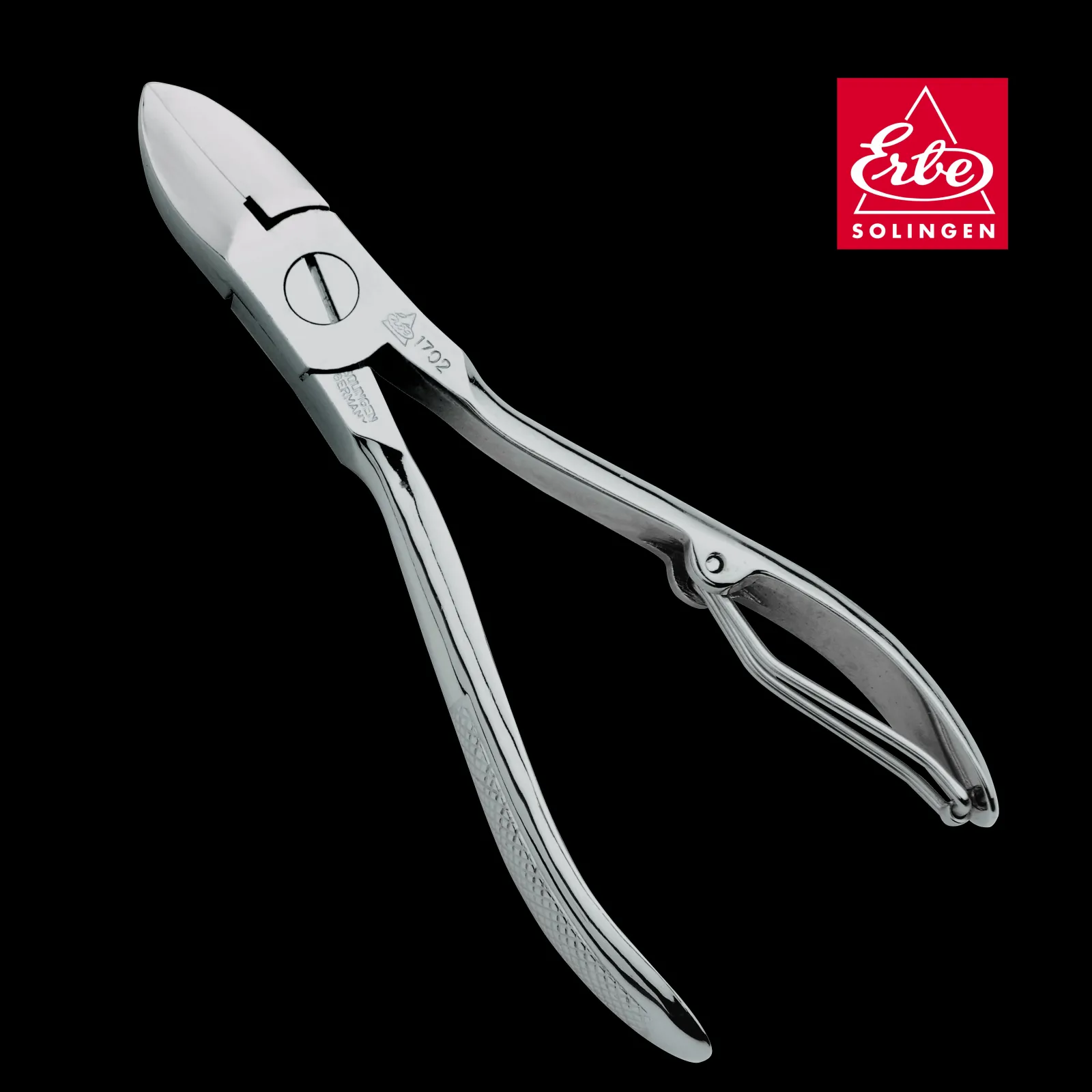 ERBE nail nippers for finger- or toenails | lap joint | folding spring | 10cm