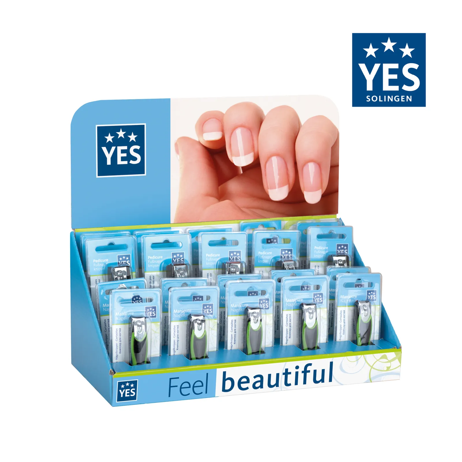 YES counter display | 27.5 x 26.5 x 13 cm