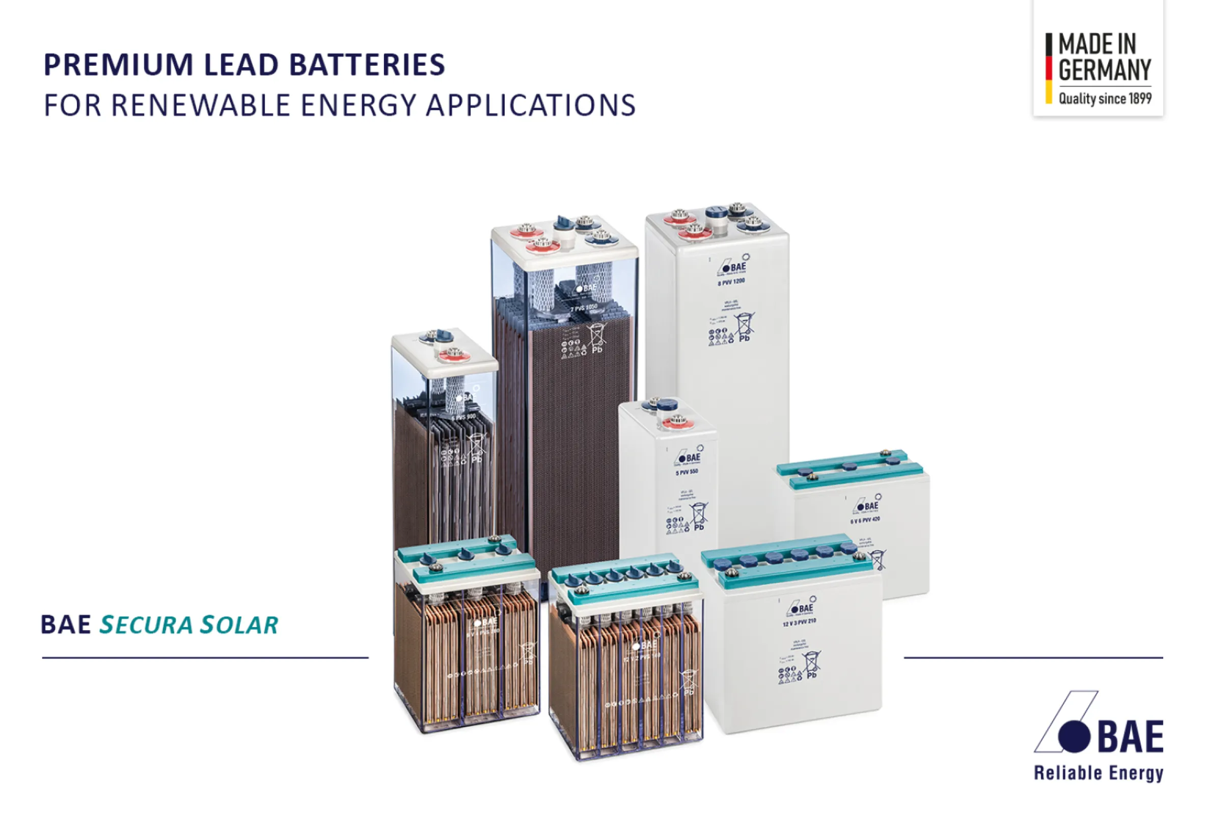 BAE SECURA SOLAR BATTERIES - PREMIUM LEAD BATTERIES FOR RENEWABLE ENERGY APPLICATIONS