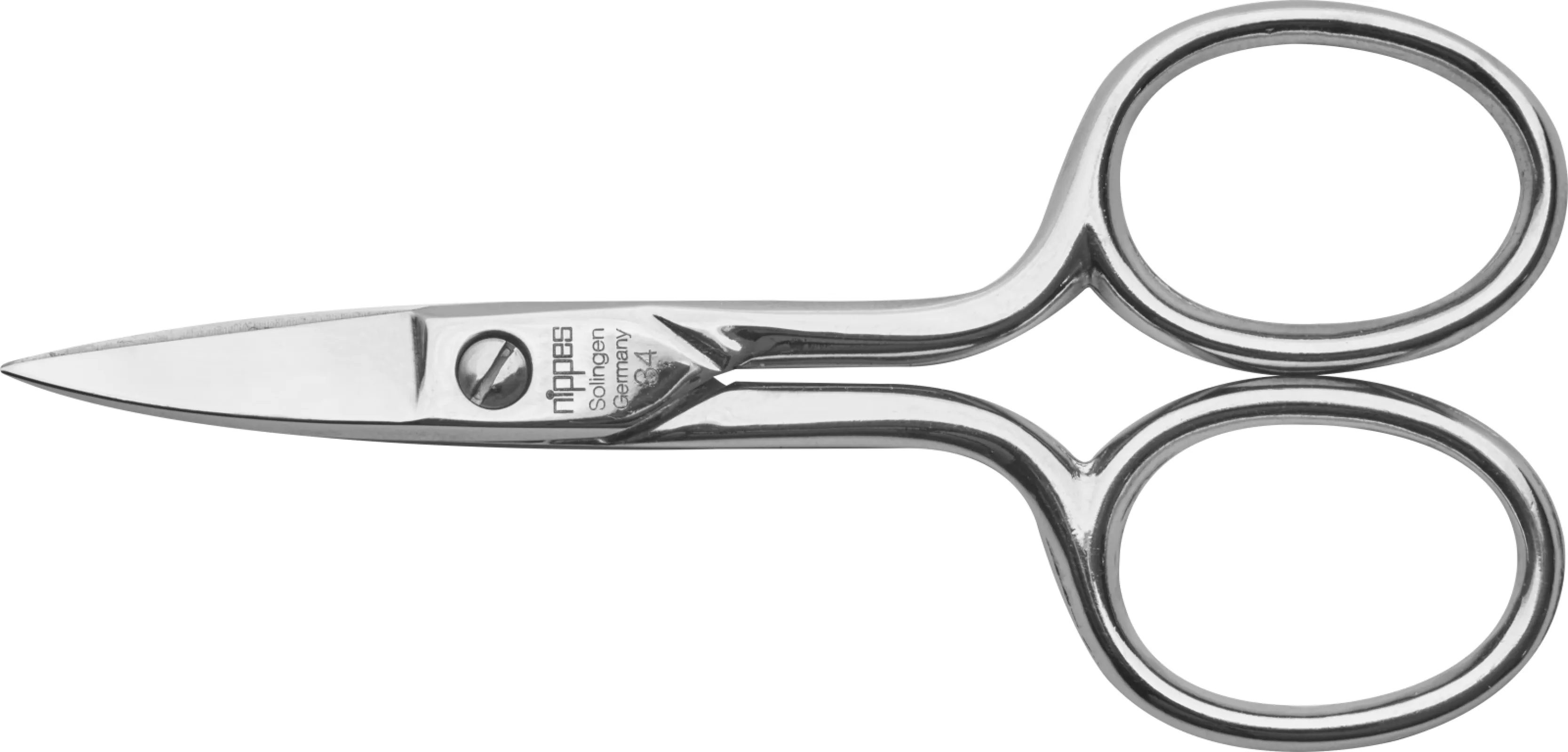 Nail scissors curved nickel-plated