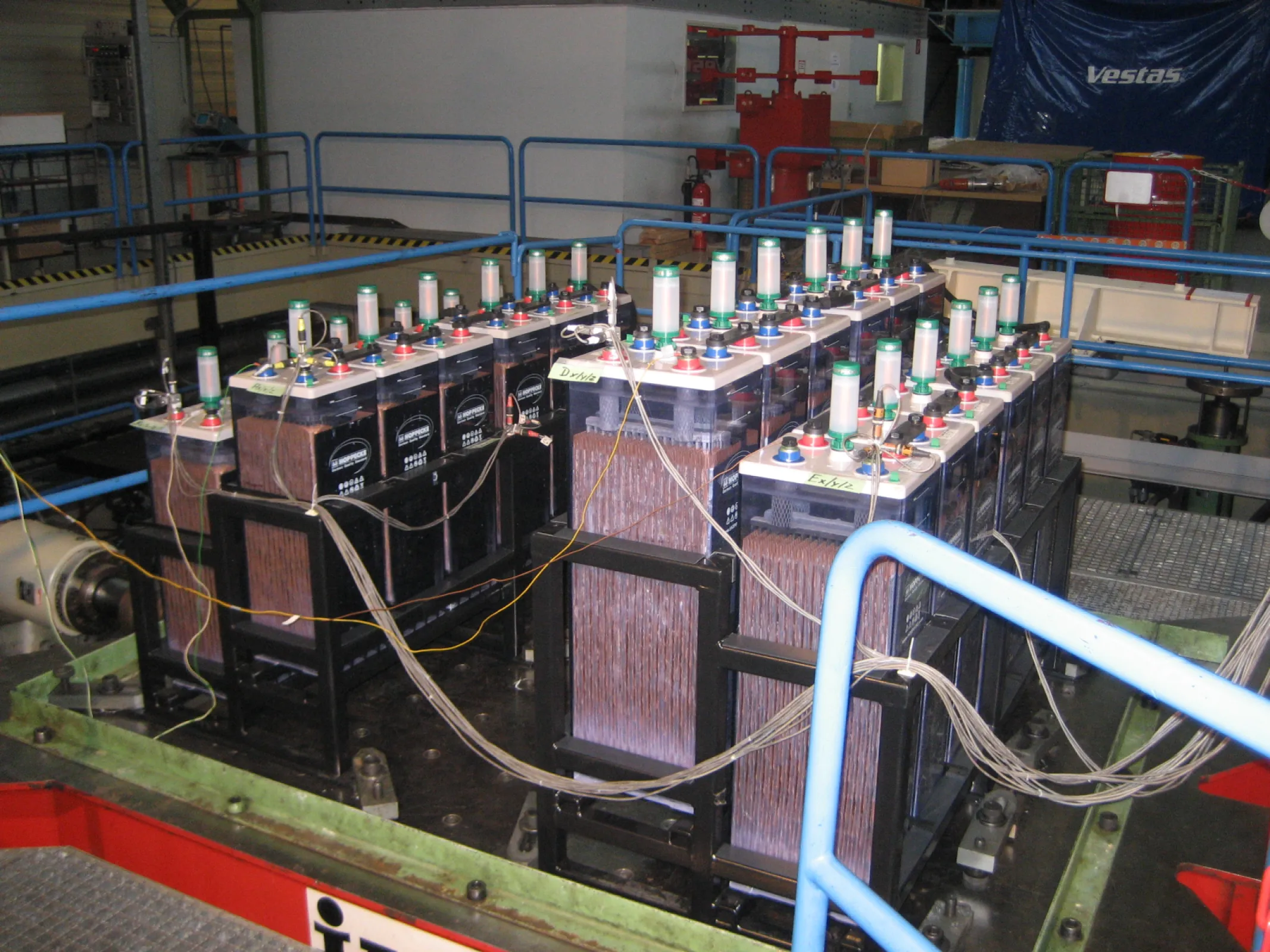 Special rack as "Welded Unit" on shaking table during test