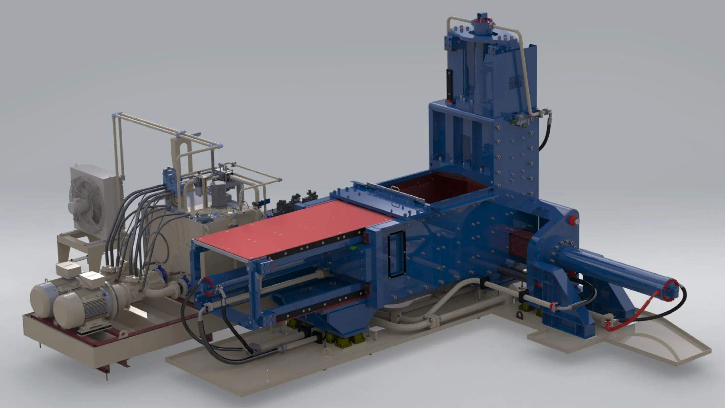 3-compactor baling press for punshing scrap from the automotive industry