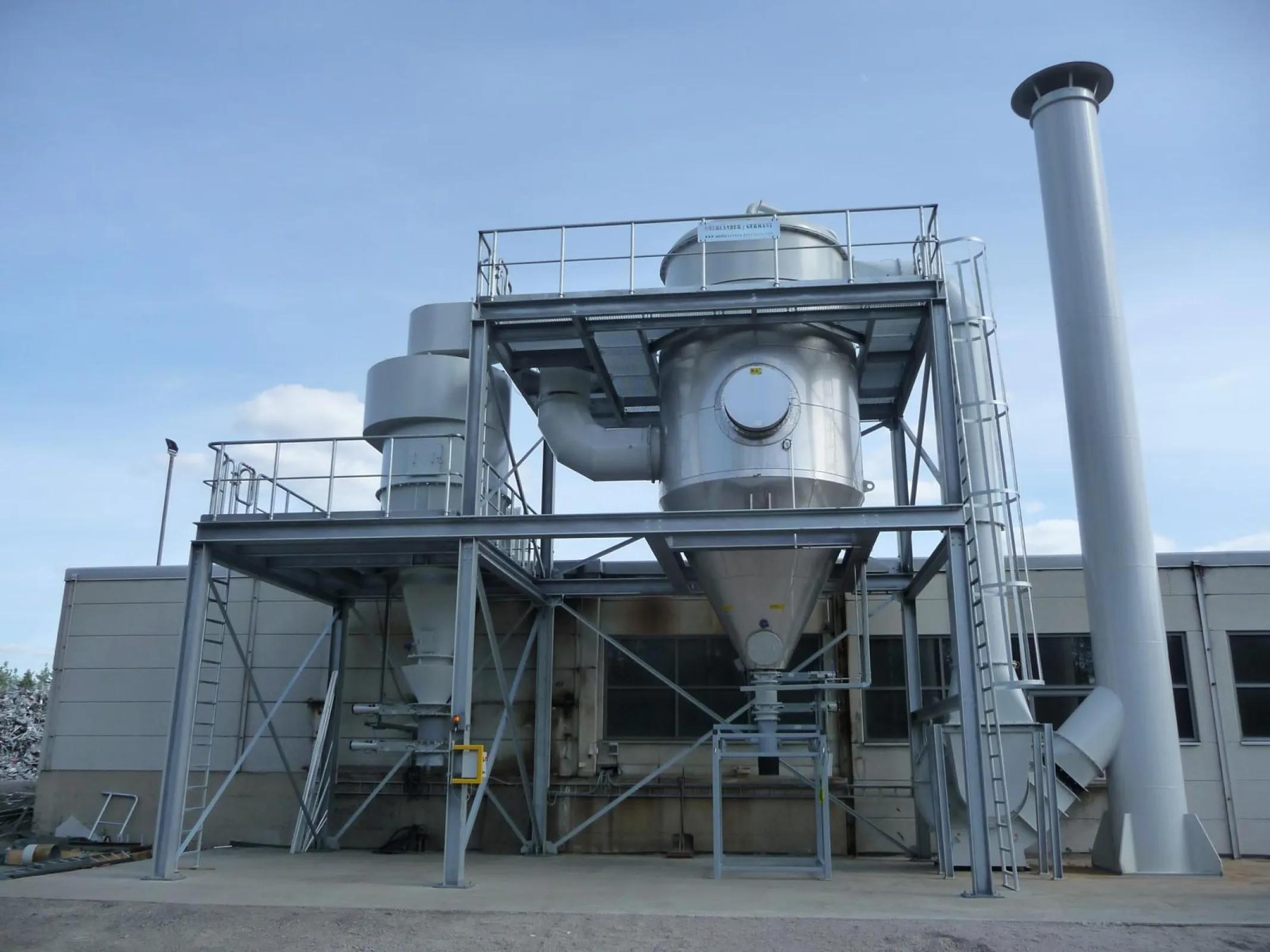 Explosion proof air treatment installation of shredder