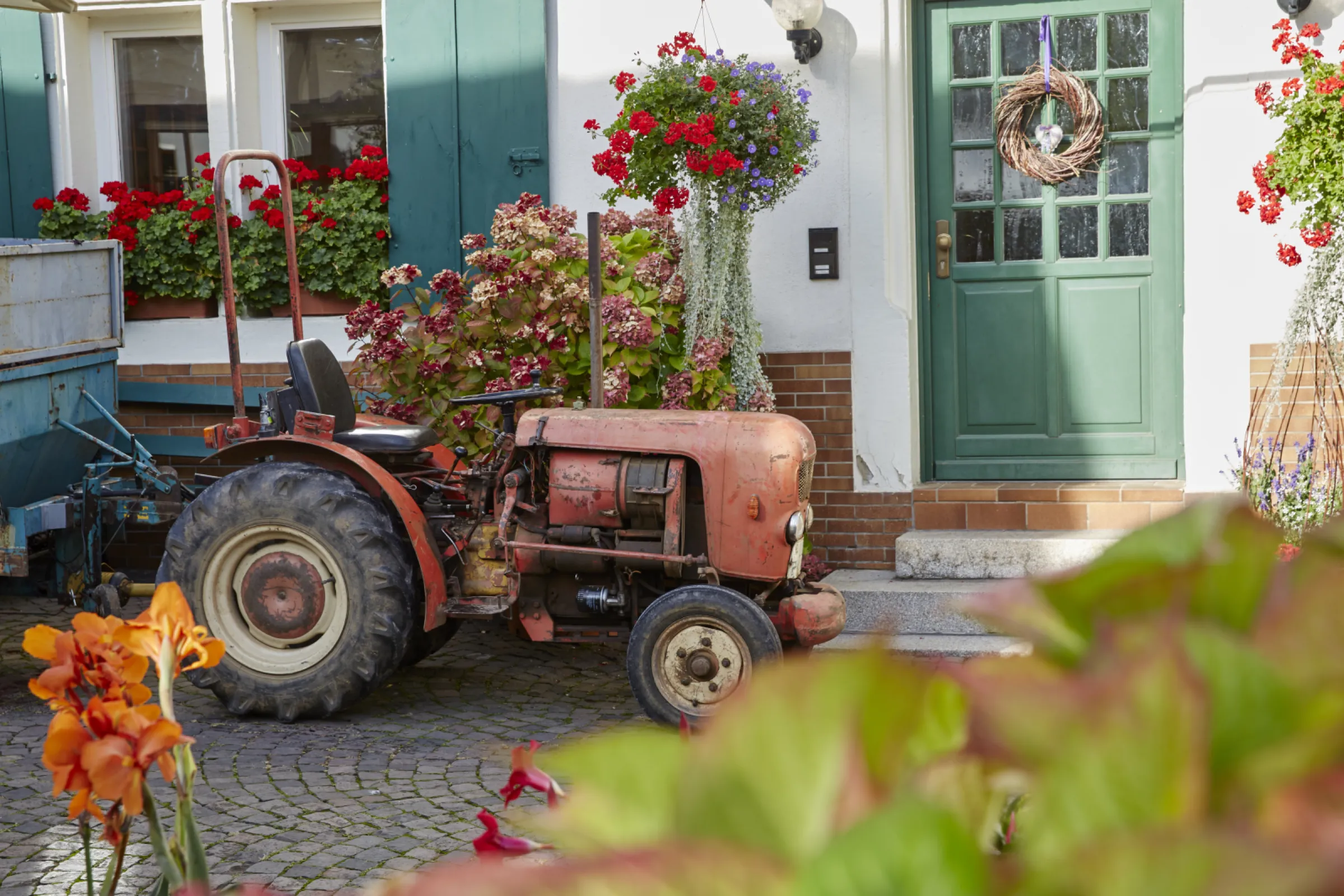 Tractor at the winery