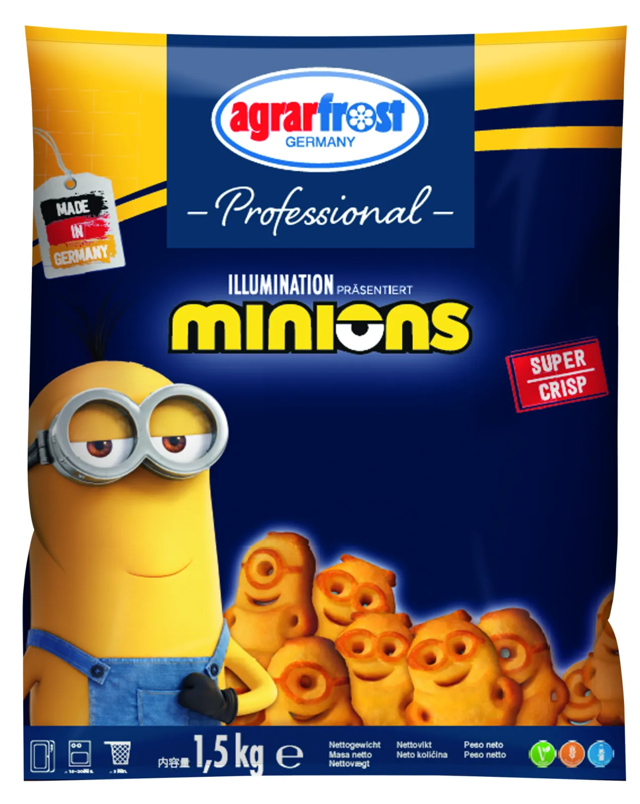 MINIONS - unique 3D figures made from real mashed potato, premium quality, made in Germany