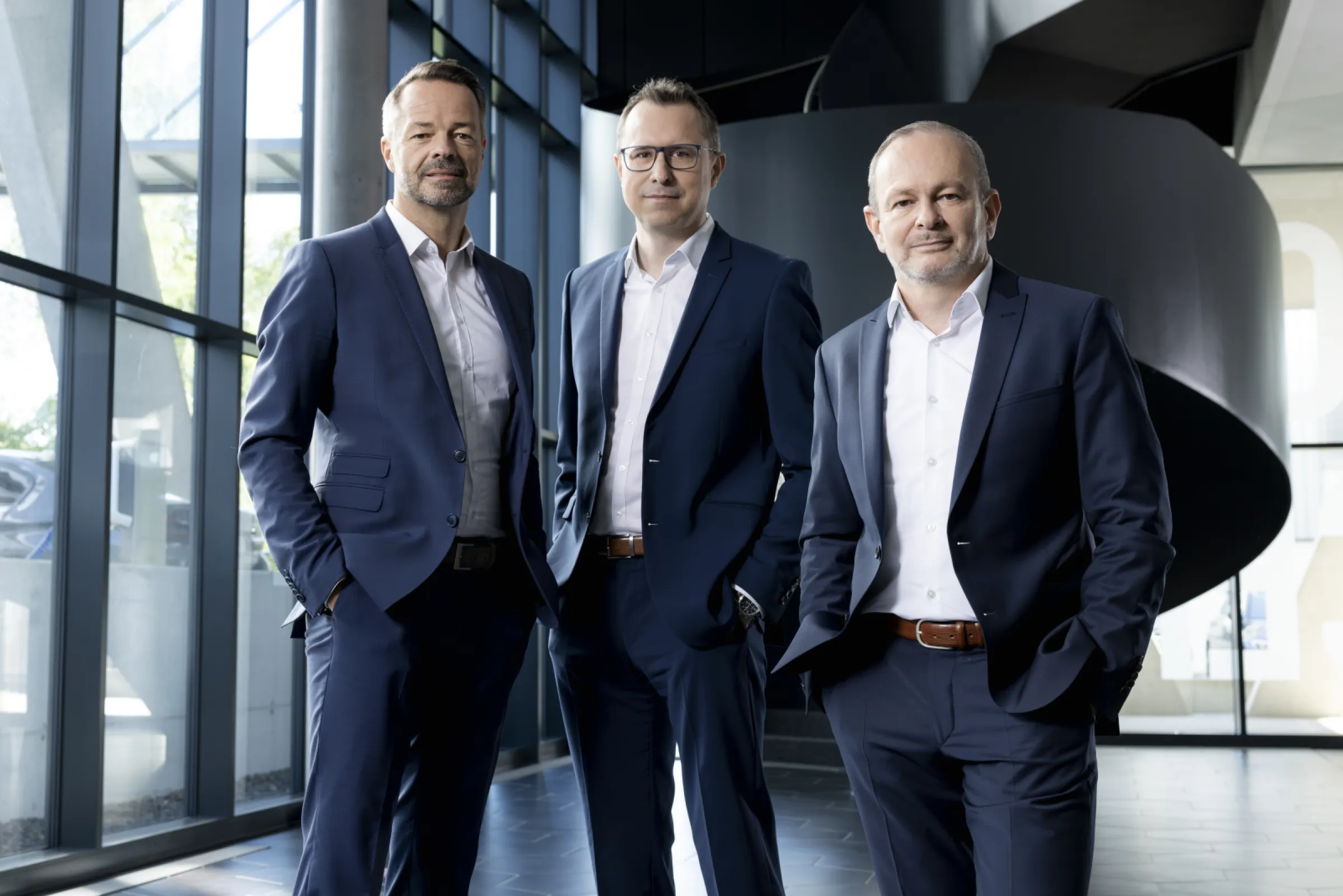 KNAPP board members from left to right: KNAPP-COO Franz Mathi, KNAPP-CFO Christian Grabner, KNAPP-CEO Gerald Hofer