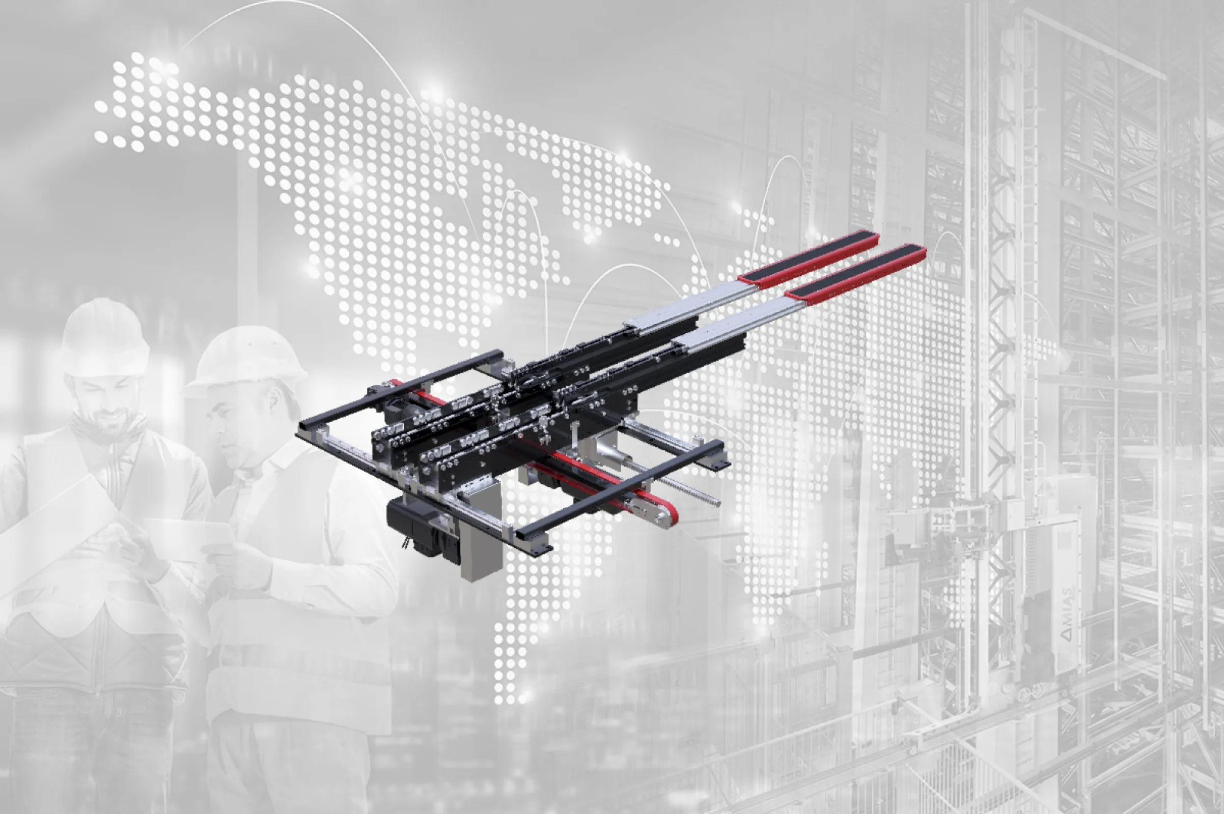 MIAS pallet telescopic fork with tine adjustment