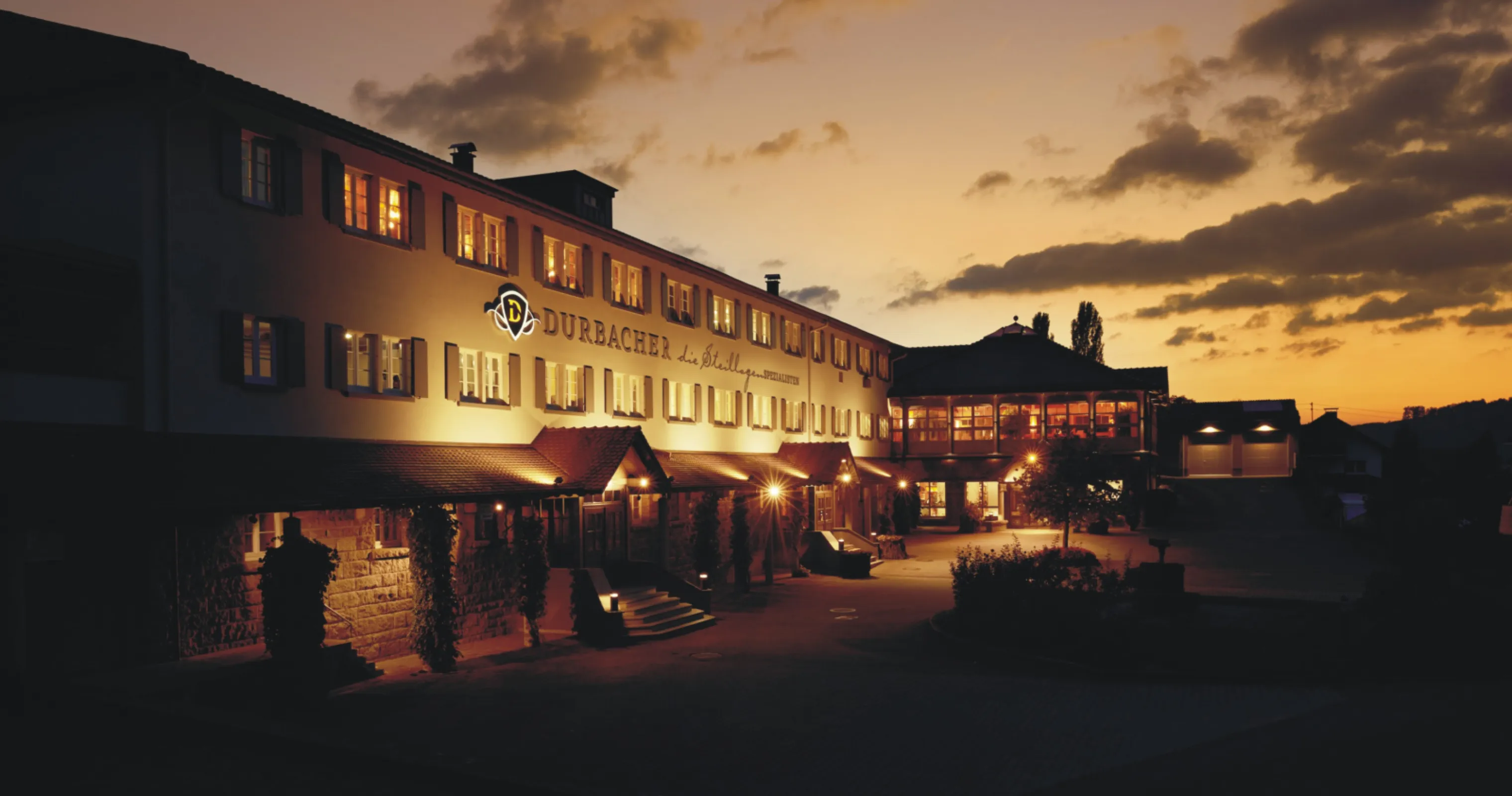 Durbacher Winzer eG by night - winegrowing region Baden