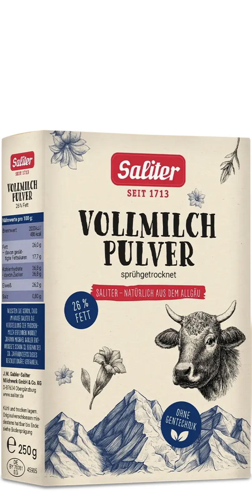 Whole milk powder 250g (domestic use, for cooking and baking)