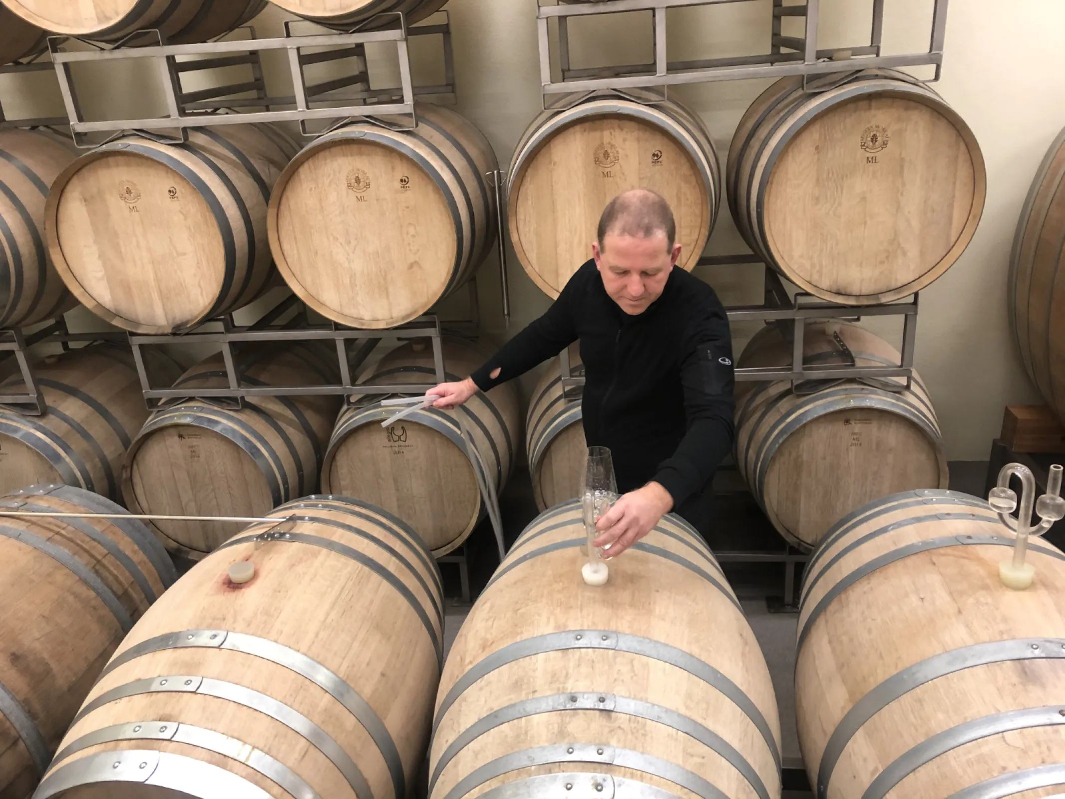 Erik Riffel - the Winemaker at work