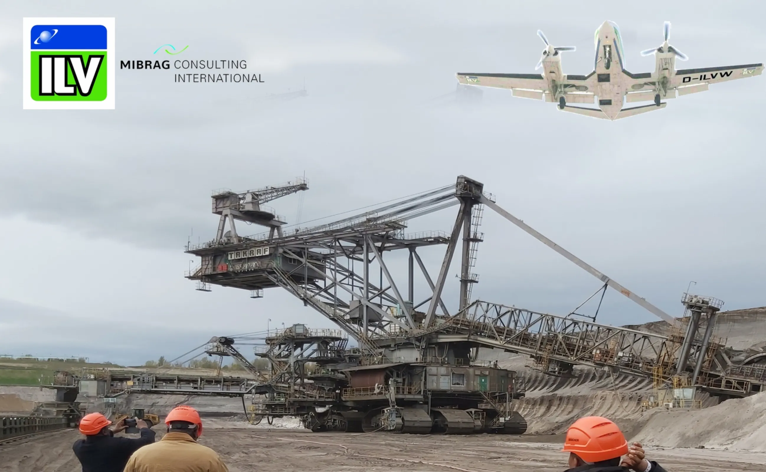 Survey of an open pit mining by 3d-arial flight