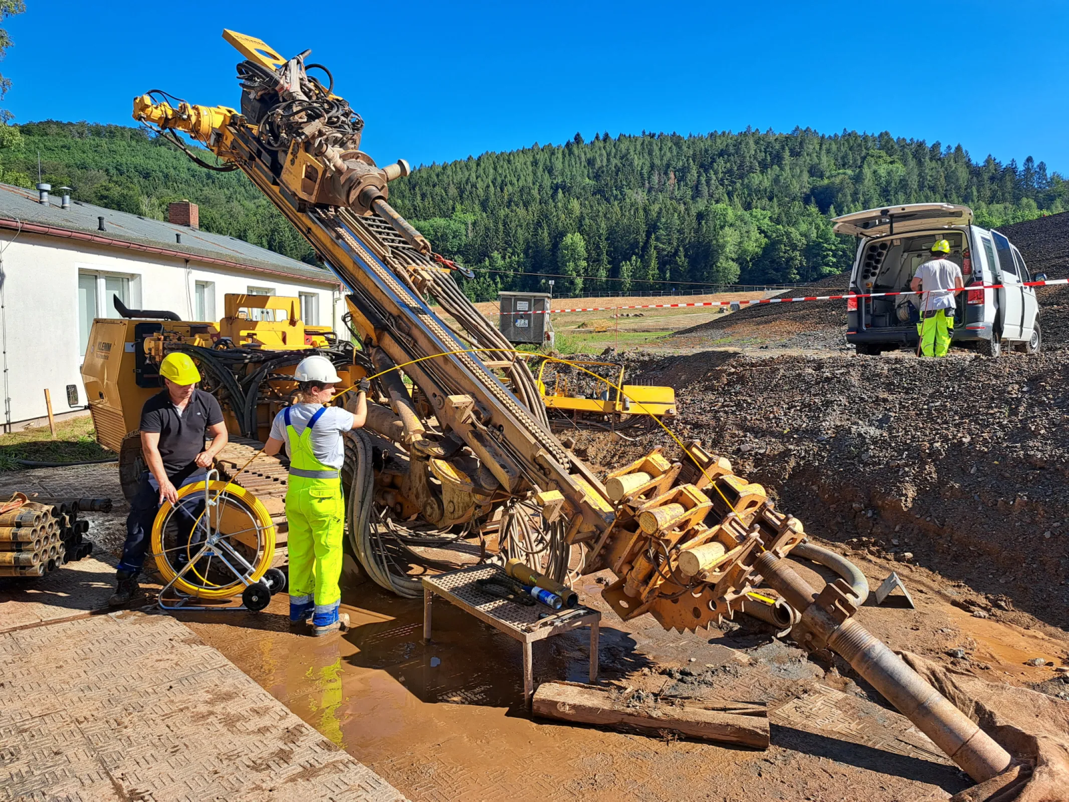 Gyro deviation measurement for a geotechnical project.