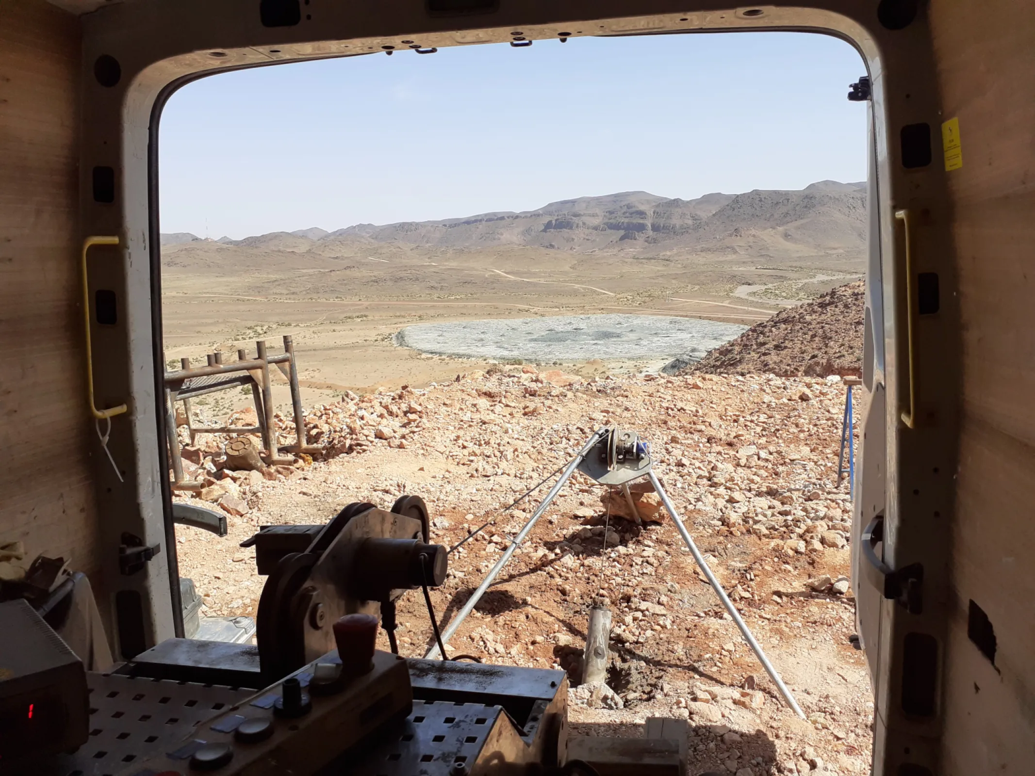 Borehole logging and BHEM for a silver project in Morocco.