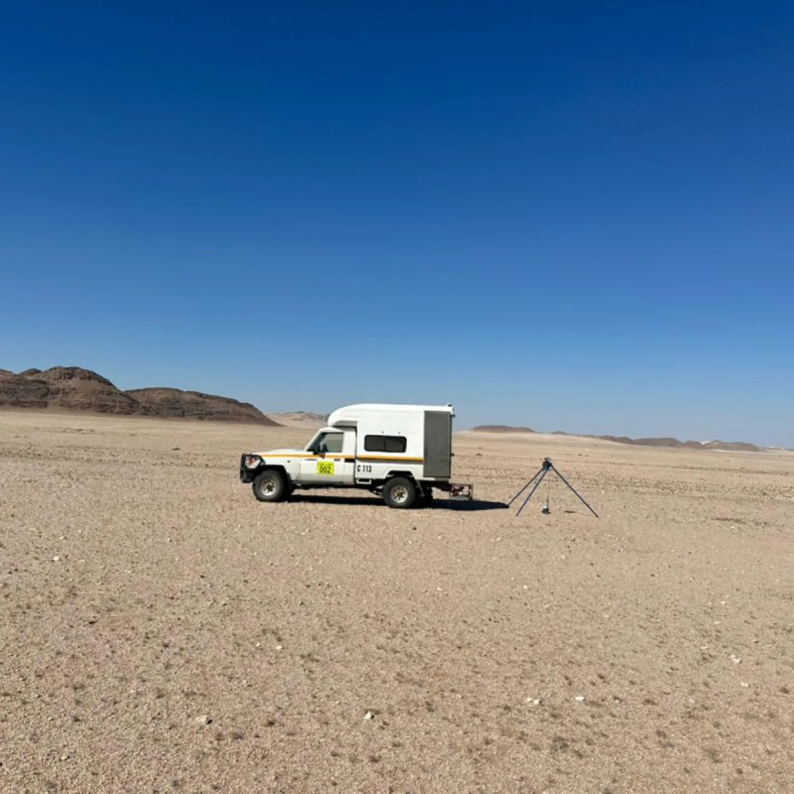 Uranium exploration borehole logging in Namibia.