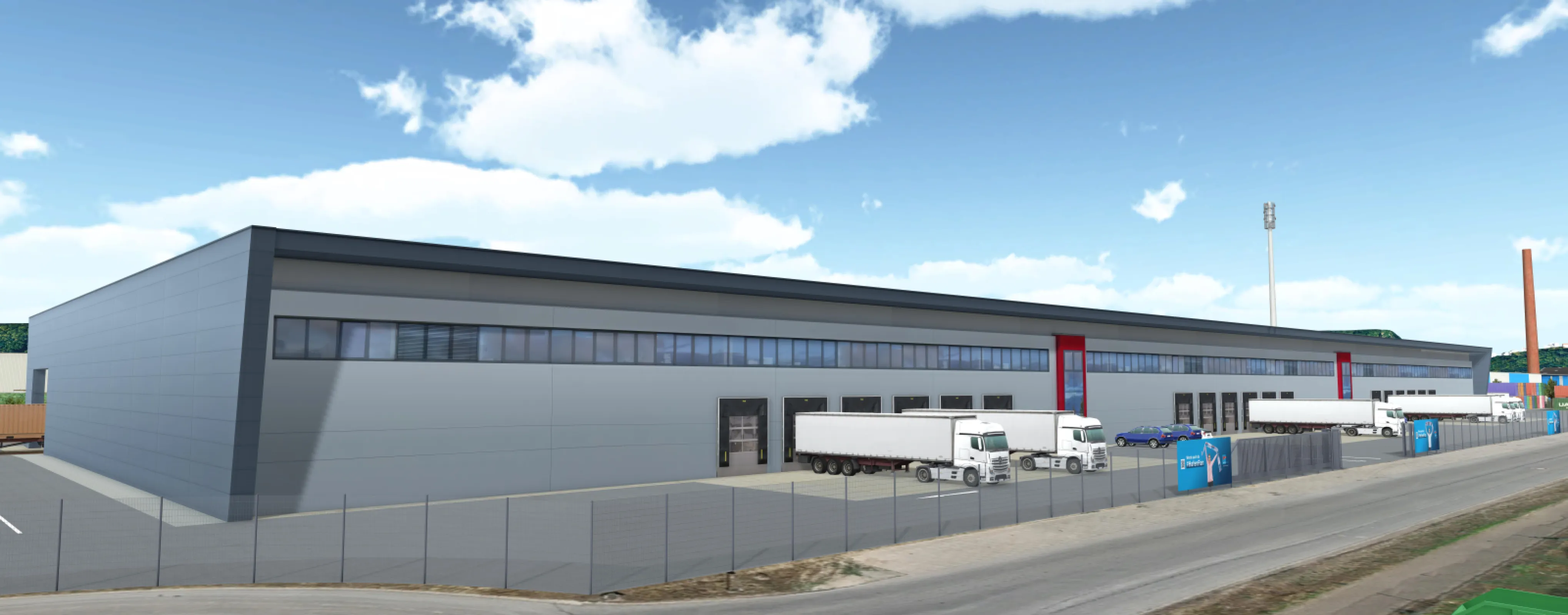 Visualization new logistics warehouse