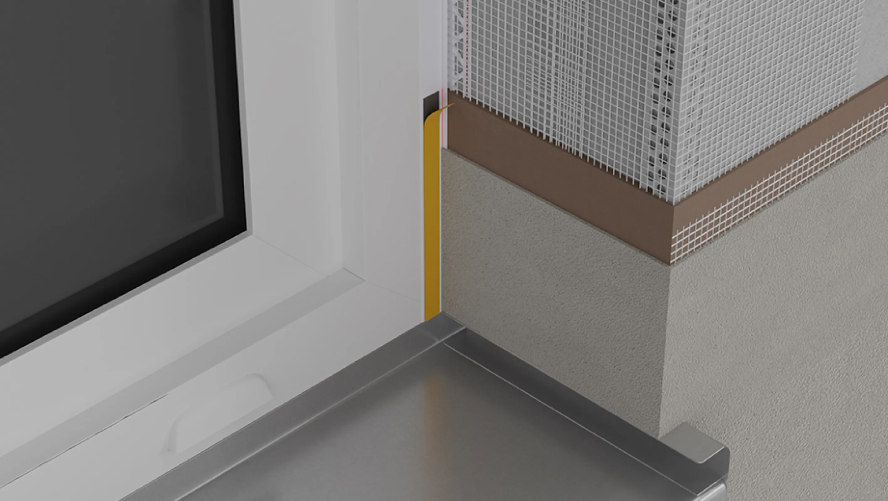 Protektor - Corner beads with mesh for thermal insulation