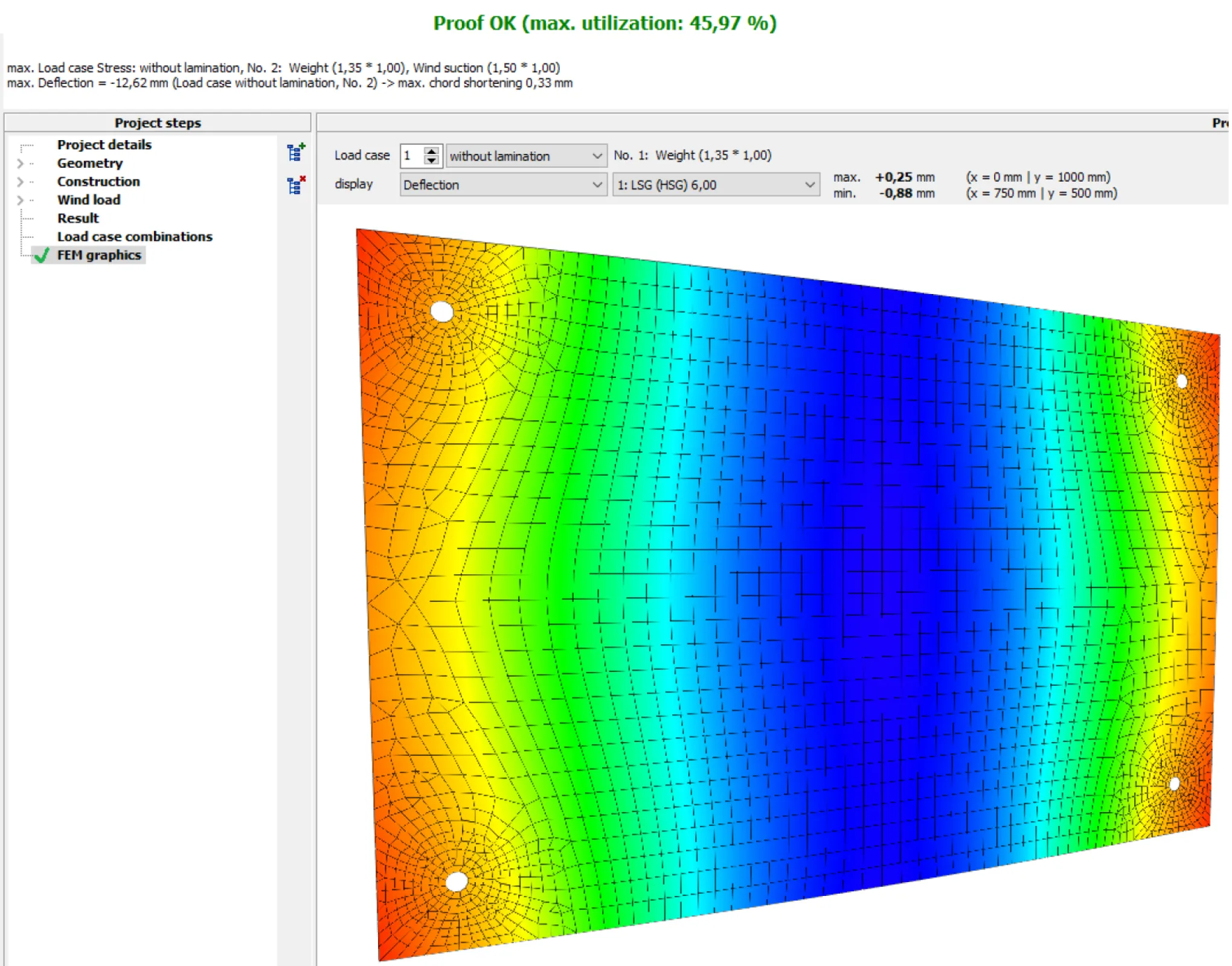 Software GLASGLOBAL®: Point-fixed glazing