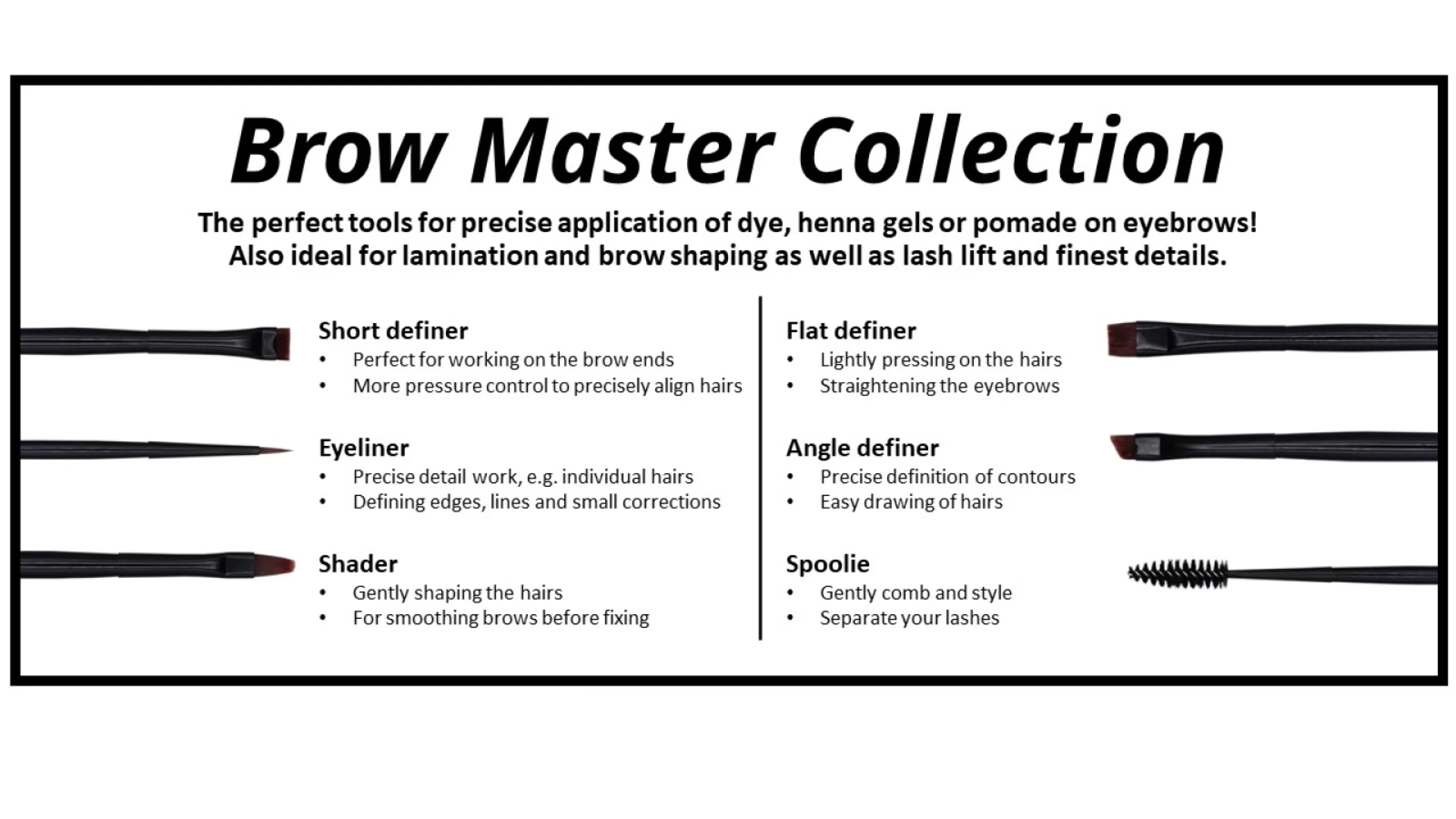 Brow brushes for professionals - customized brush production in Germany