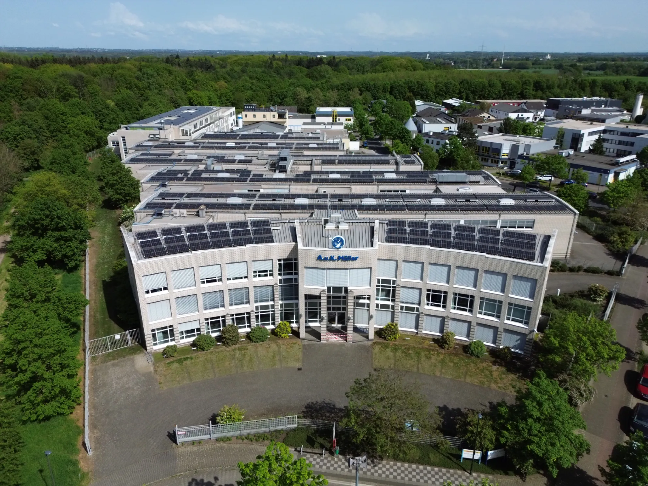 Company A. u. K. Müller located in the south of Düsseldorf (Germany)