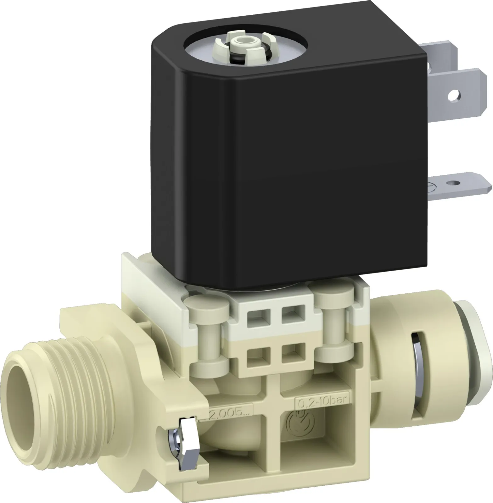 Servo-controlled solenoid valve