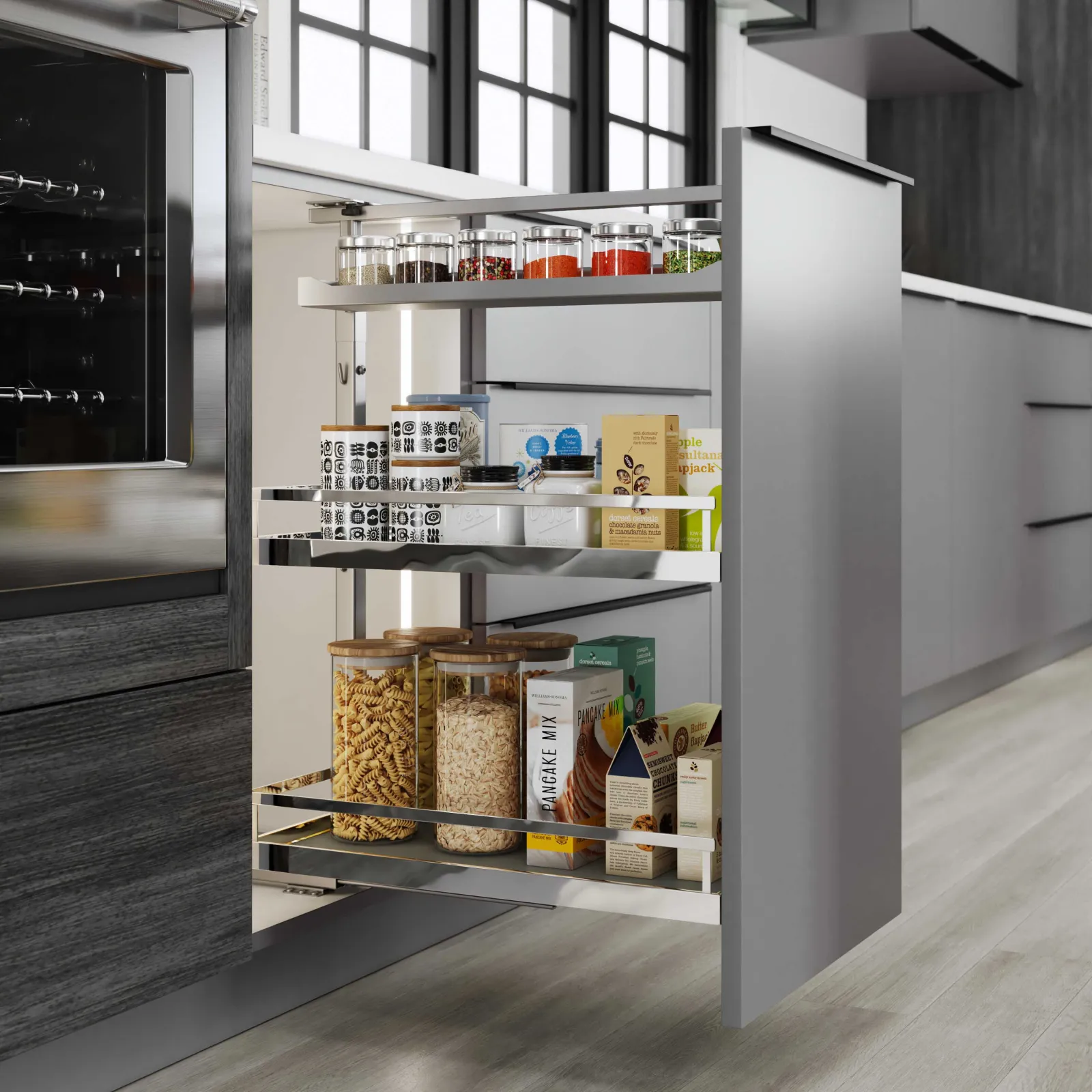 Dispensa Base Pullout with Spice Tray