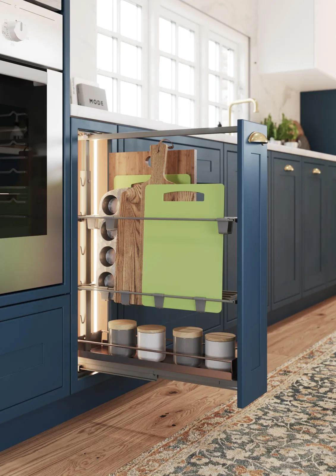 Dispensa Base Pullout with Baker's Tray Organizer