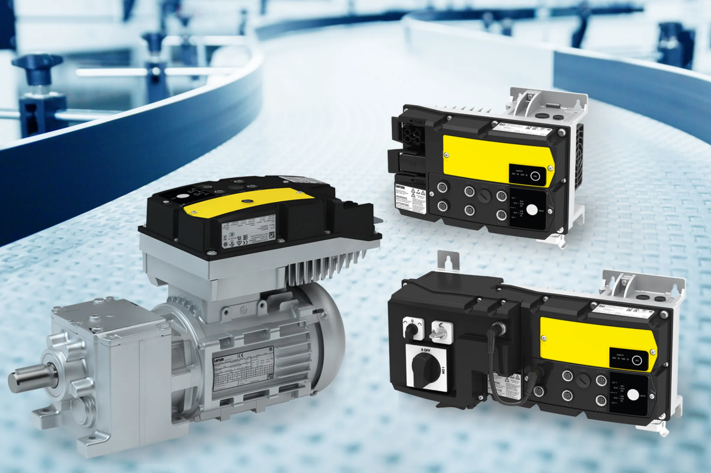 IE5/IE6 Motor Drive System - variants of VFD's including extension box