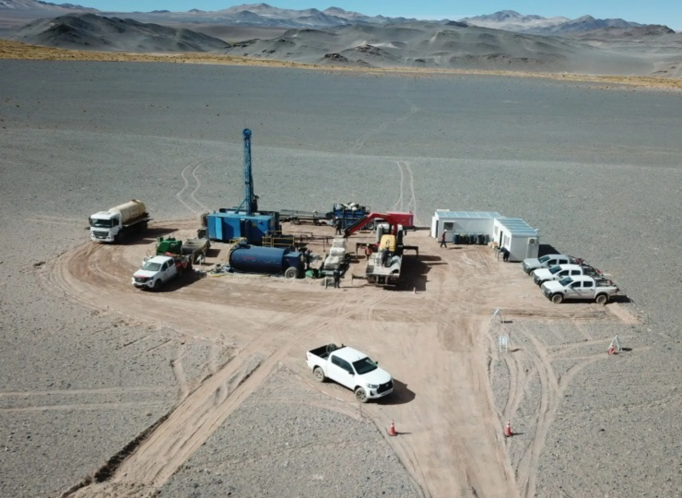Operational drill rig at our Carachi Blanco Lithium brine project in Argentina