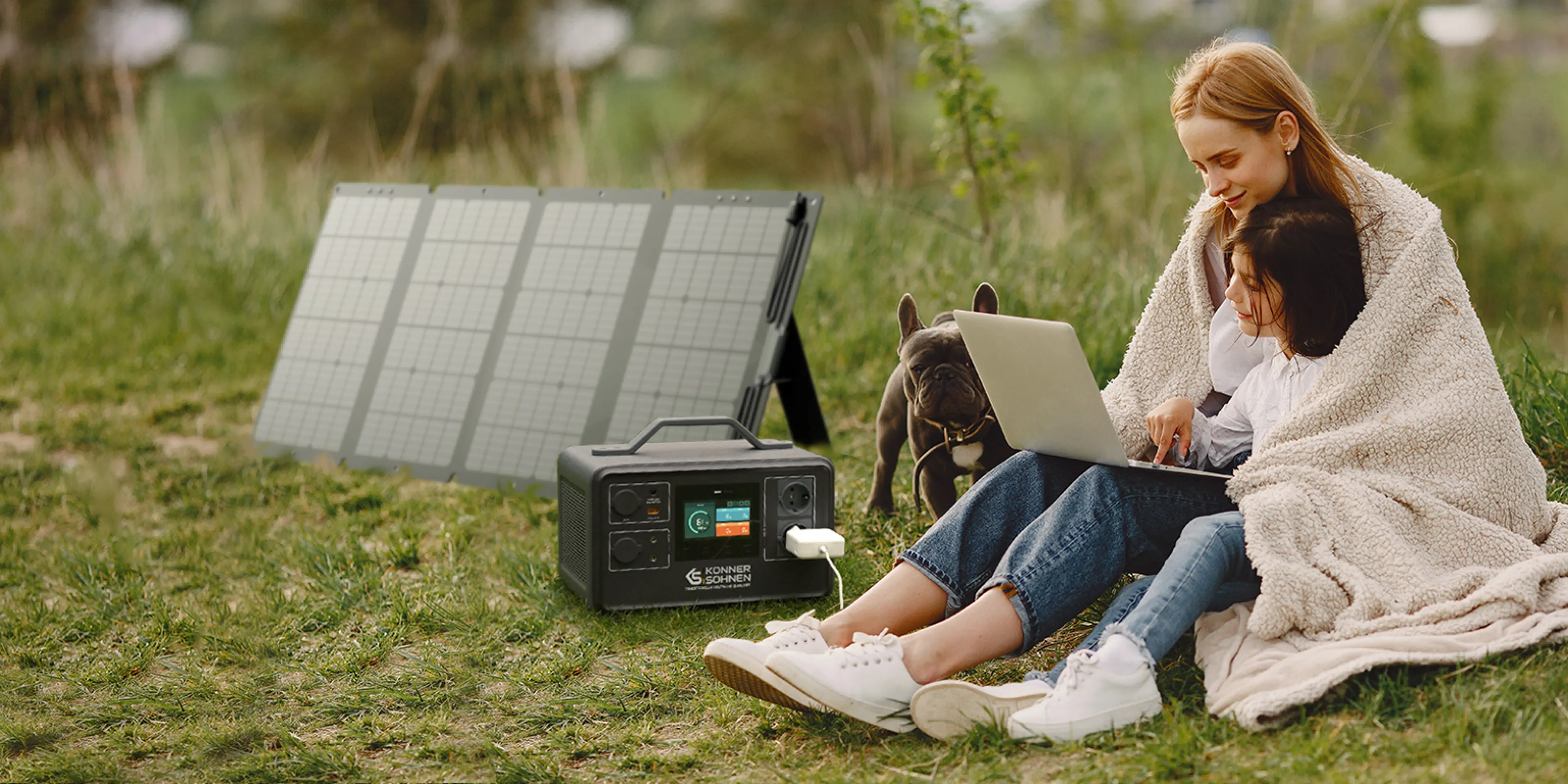 Be always online with portable power stations and solar panels from Könner & Söhnen®