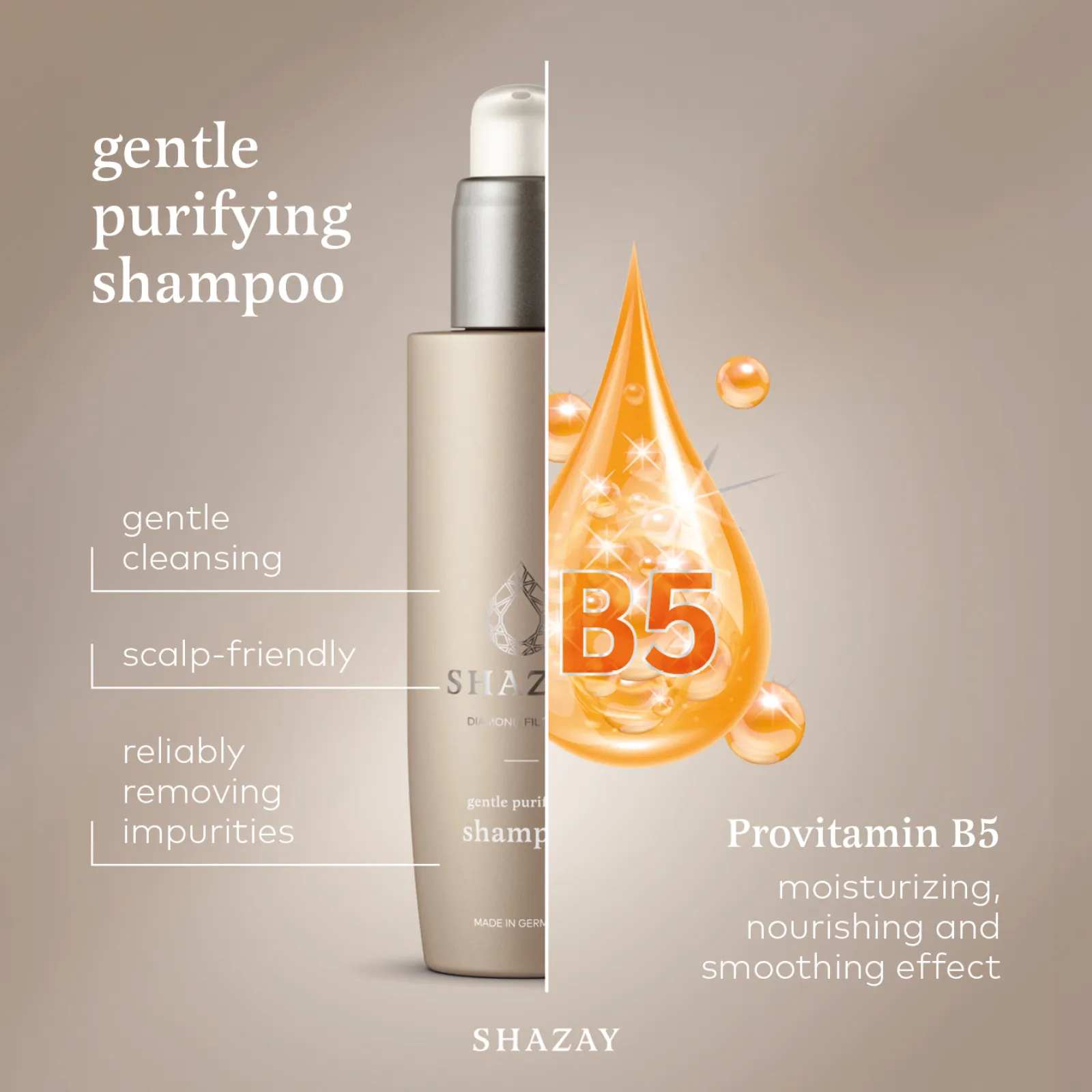 SHAZAY Gentle Purifying Shampoo ingredients