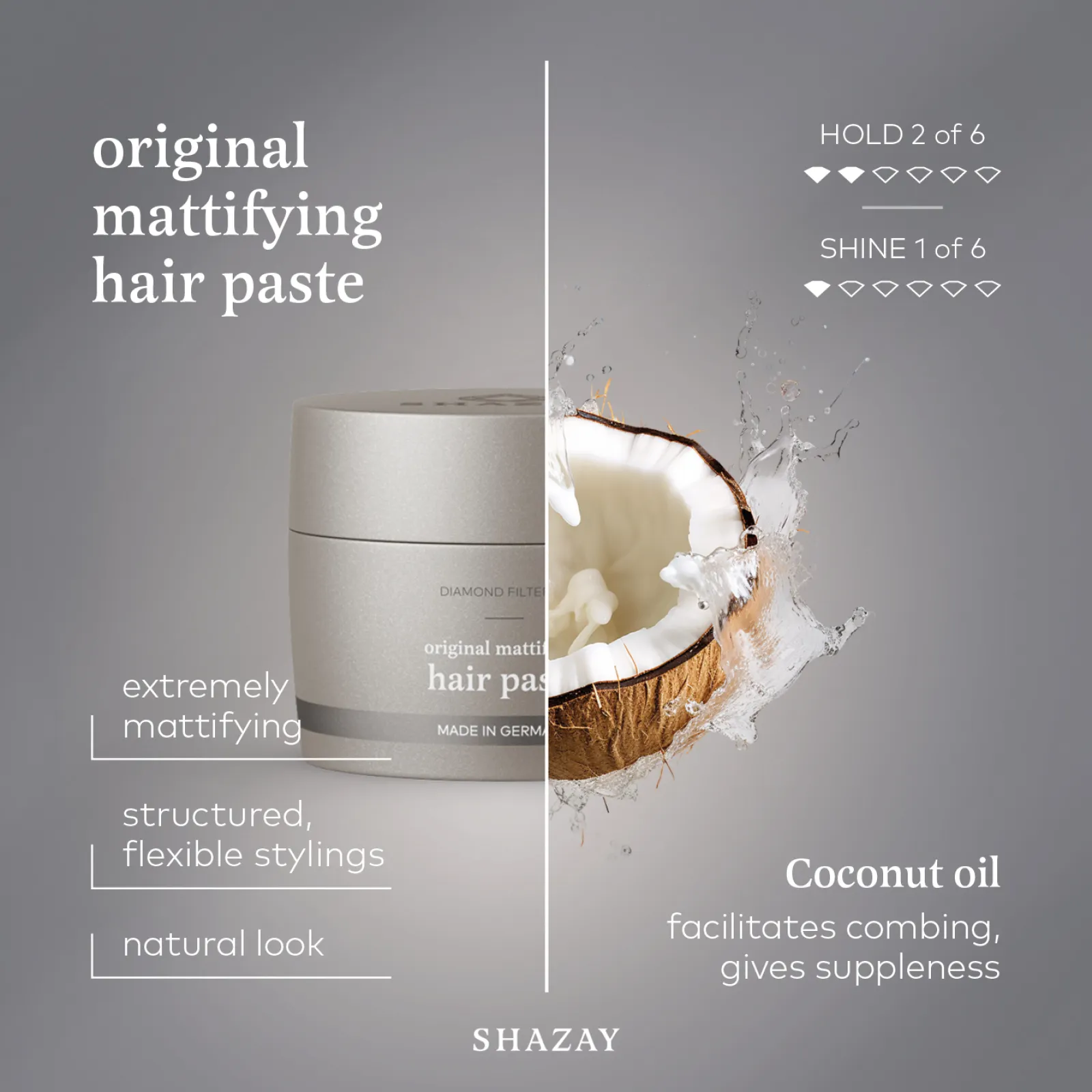 SHAZAY Original Mattifying Hair Paste ingredients