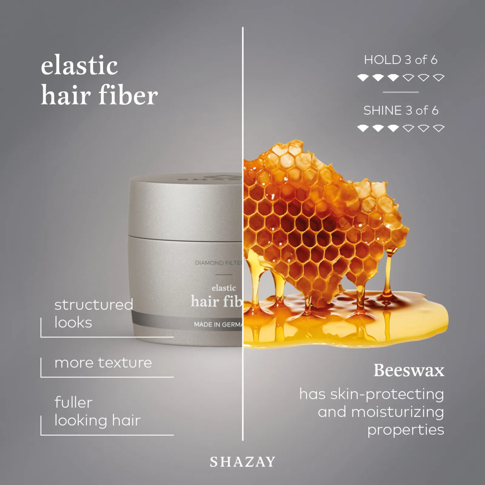 SHAZAY Elastic Hair Fiber ingredients